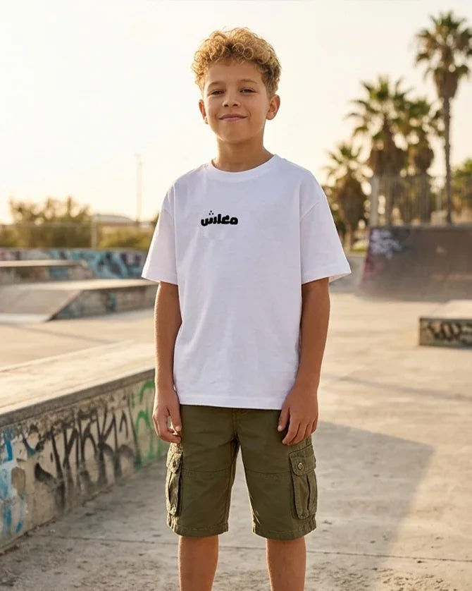 Ma3lesh Boys Oversized SS T-Shirt - Off White - NAS Trends 2