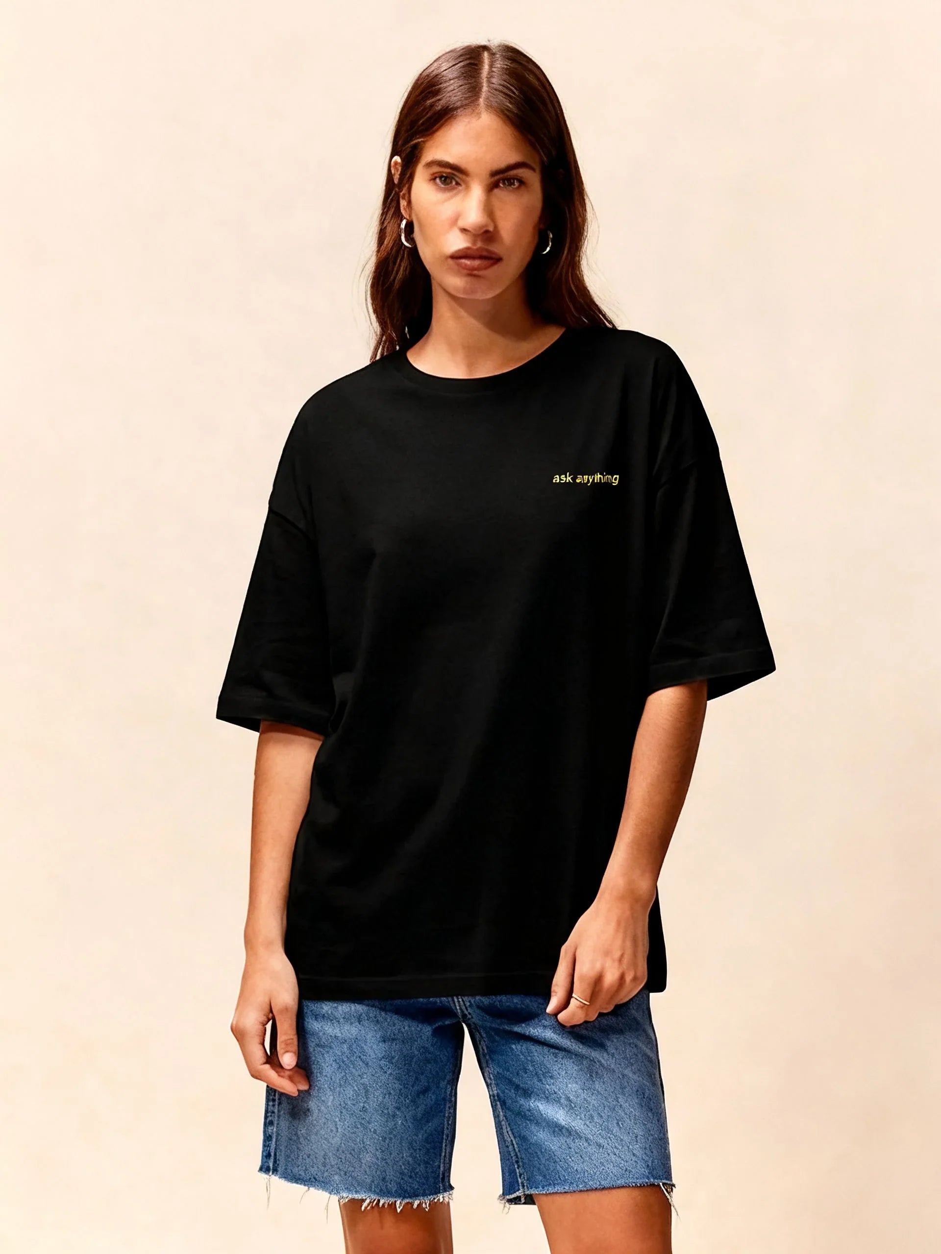 ChatGPT Women Unisex Oversized SS T-Shirt - Black - NAS Trends 2