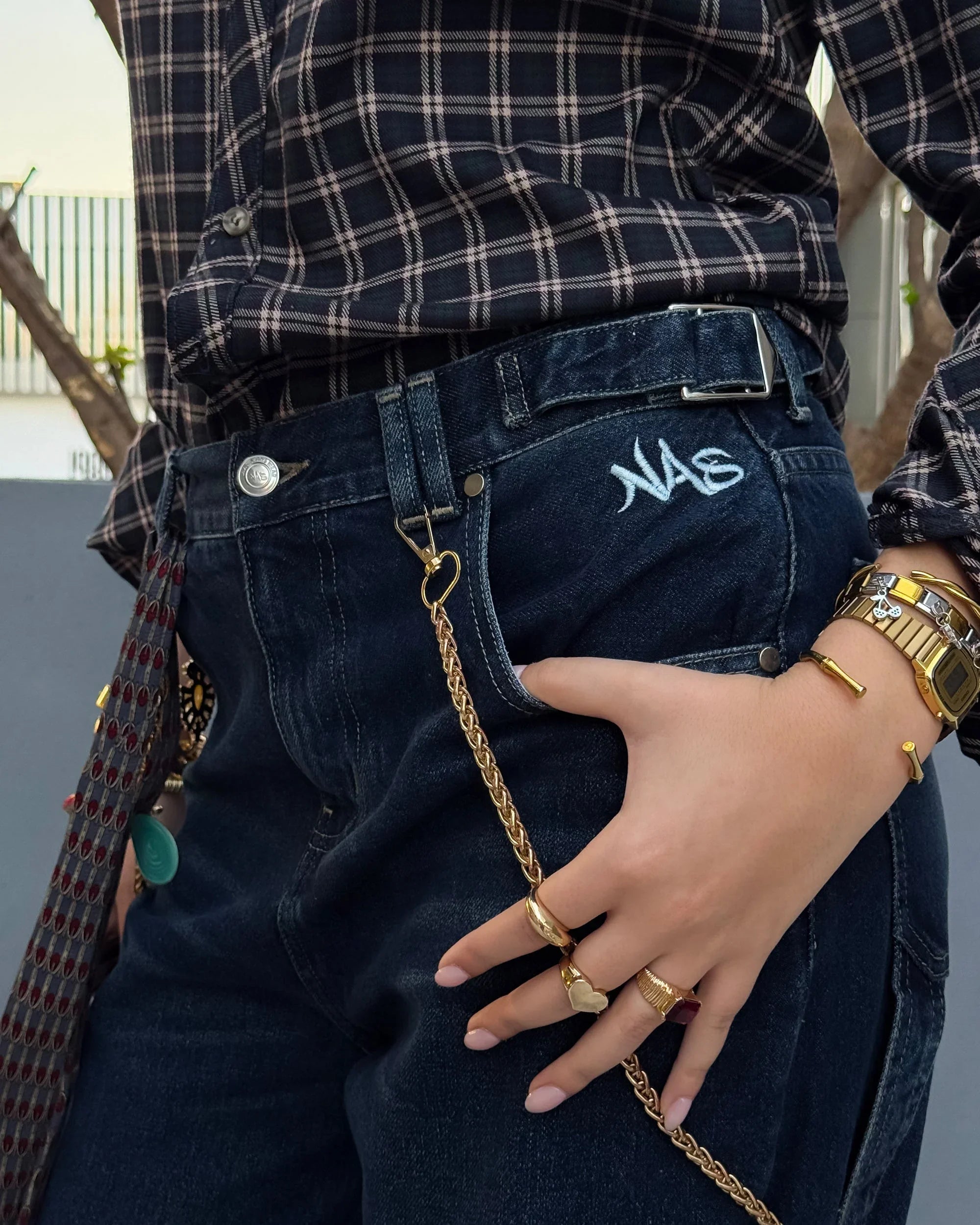 Women Baggy Pant - Dark Blue - NAS Trends 2