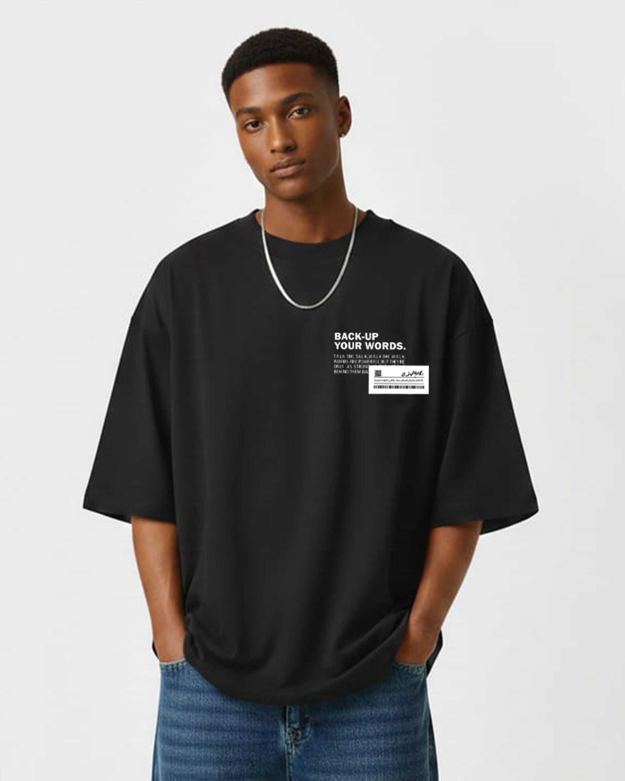Filtered Men Oversized SS T-Shirt - Black - NAS Trends