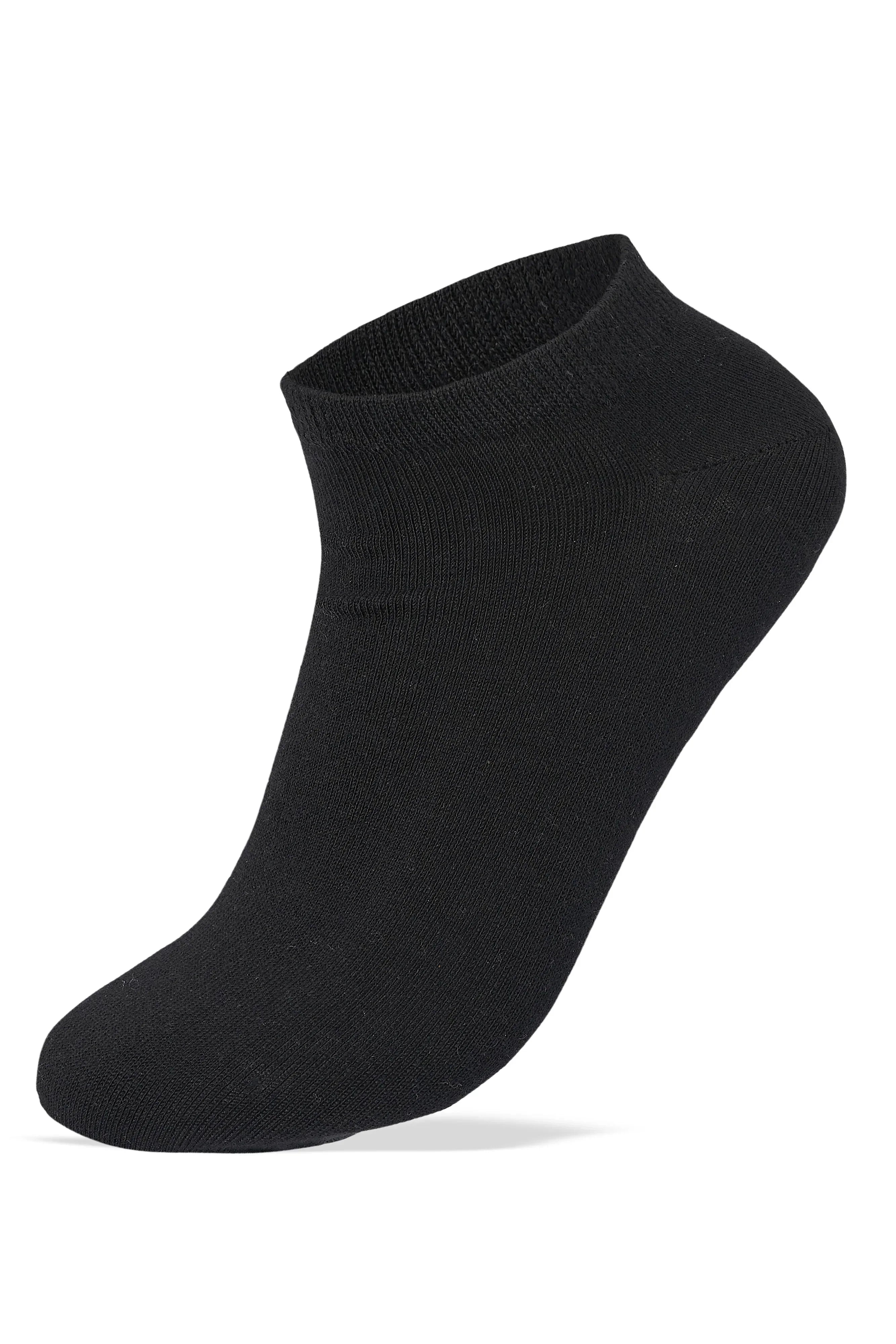 Women Set Of 3 Ankle Plain Socks Black - Sam Socks - Babazzaro