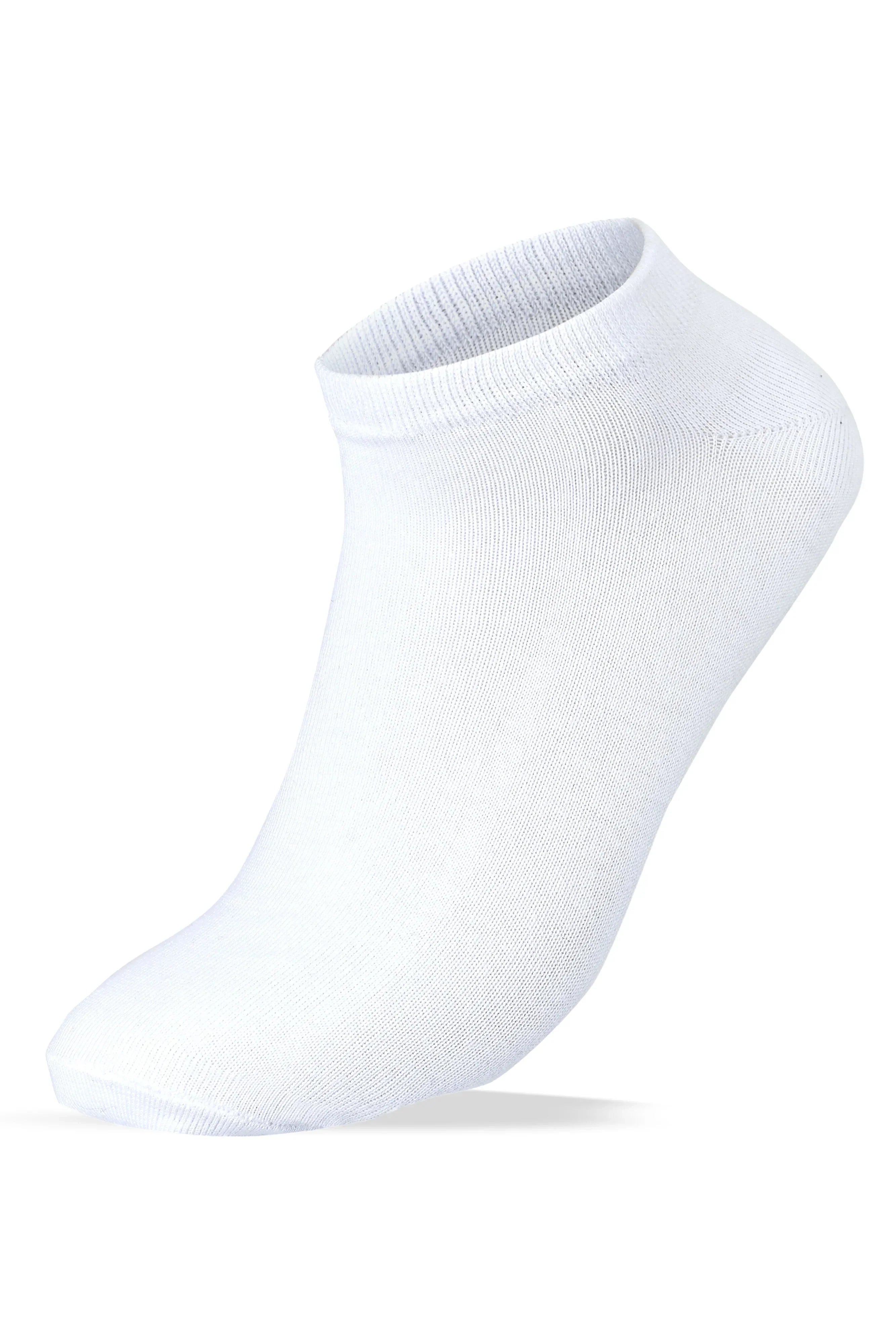 Women Set Of 3 Ankle Plain Socks White - Sam Socks - Babazzaro