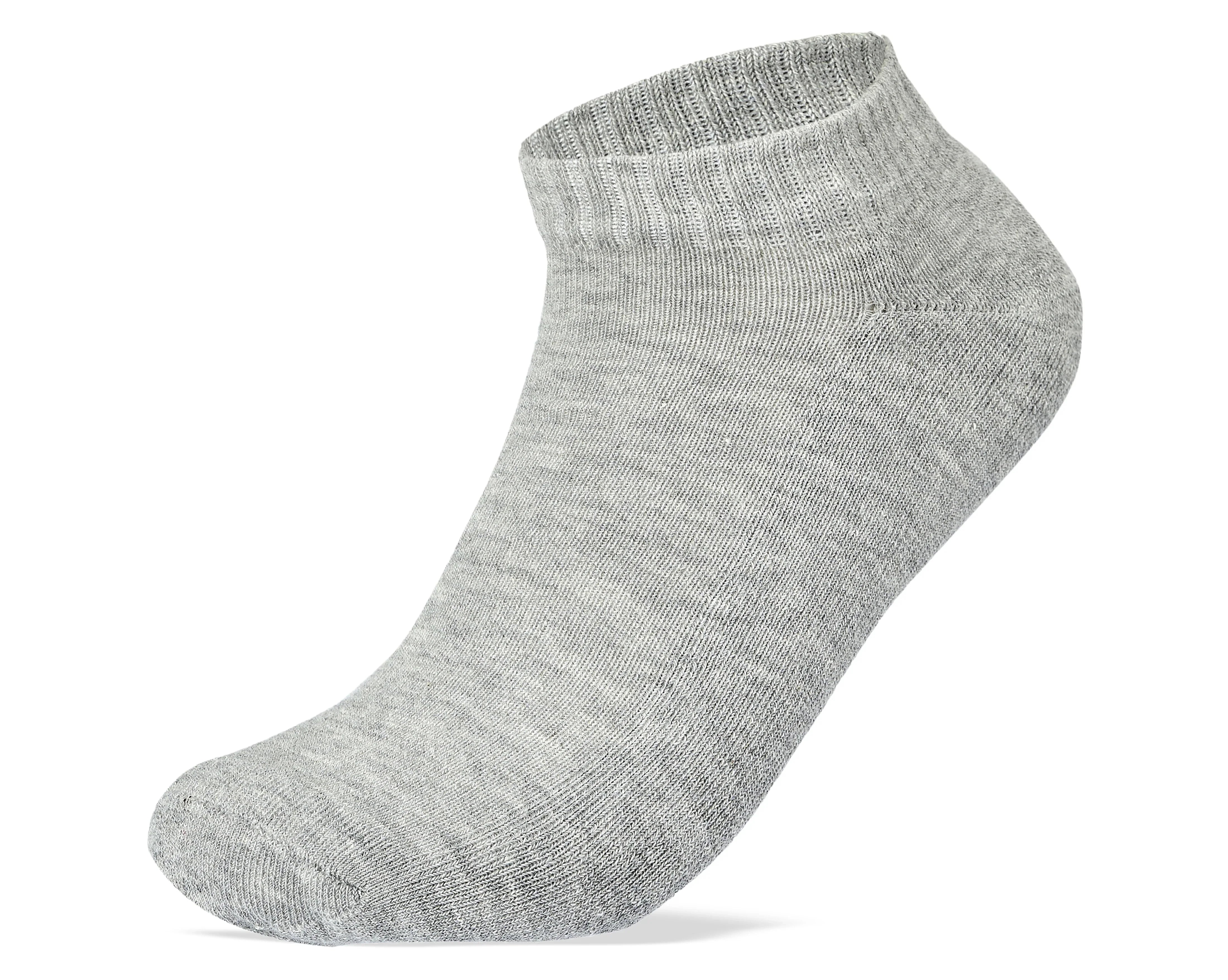 Men Set Of 3 Half Terry Ankle Plain Socks Grey - Sam Socks - Babazzaro