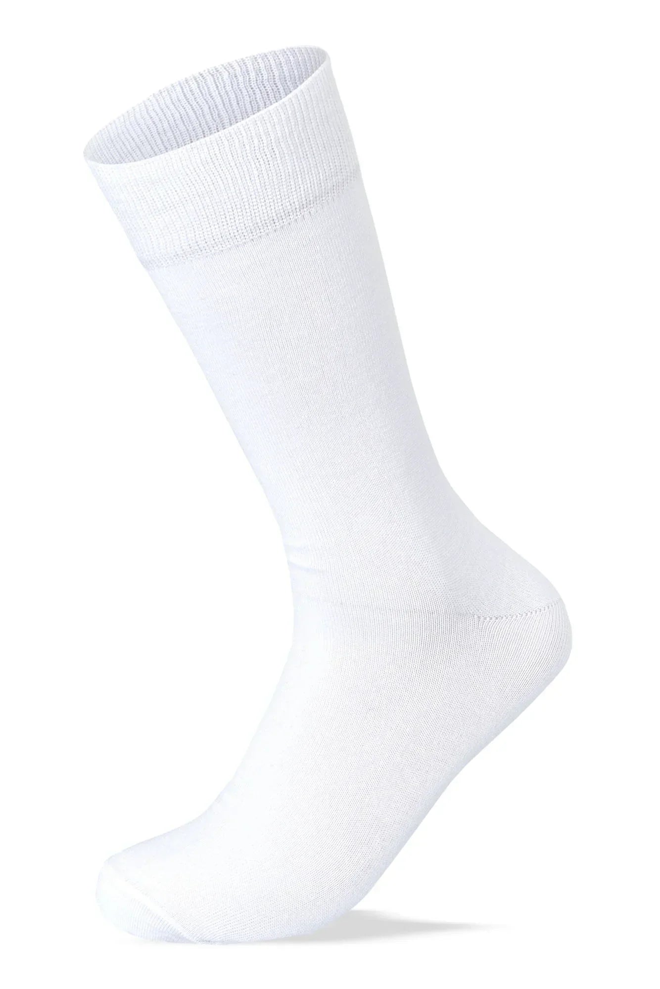 Men Set Of 3 Classic Socks Plain White - Sam Socks - Babazzaro