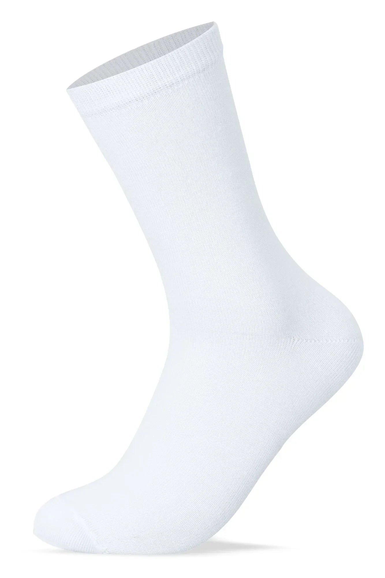 Women Set Of 3 Long Plain Socks White - Sam Socks - Babazzaro