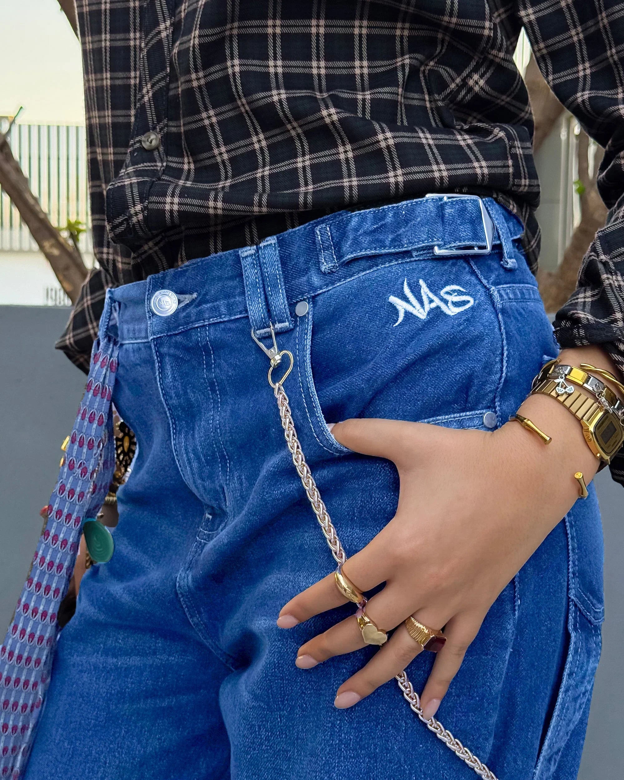 NAS Trends - Women Baggy Pant - Light Blue 3