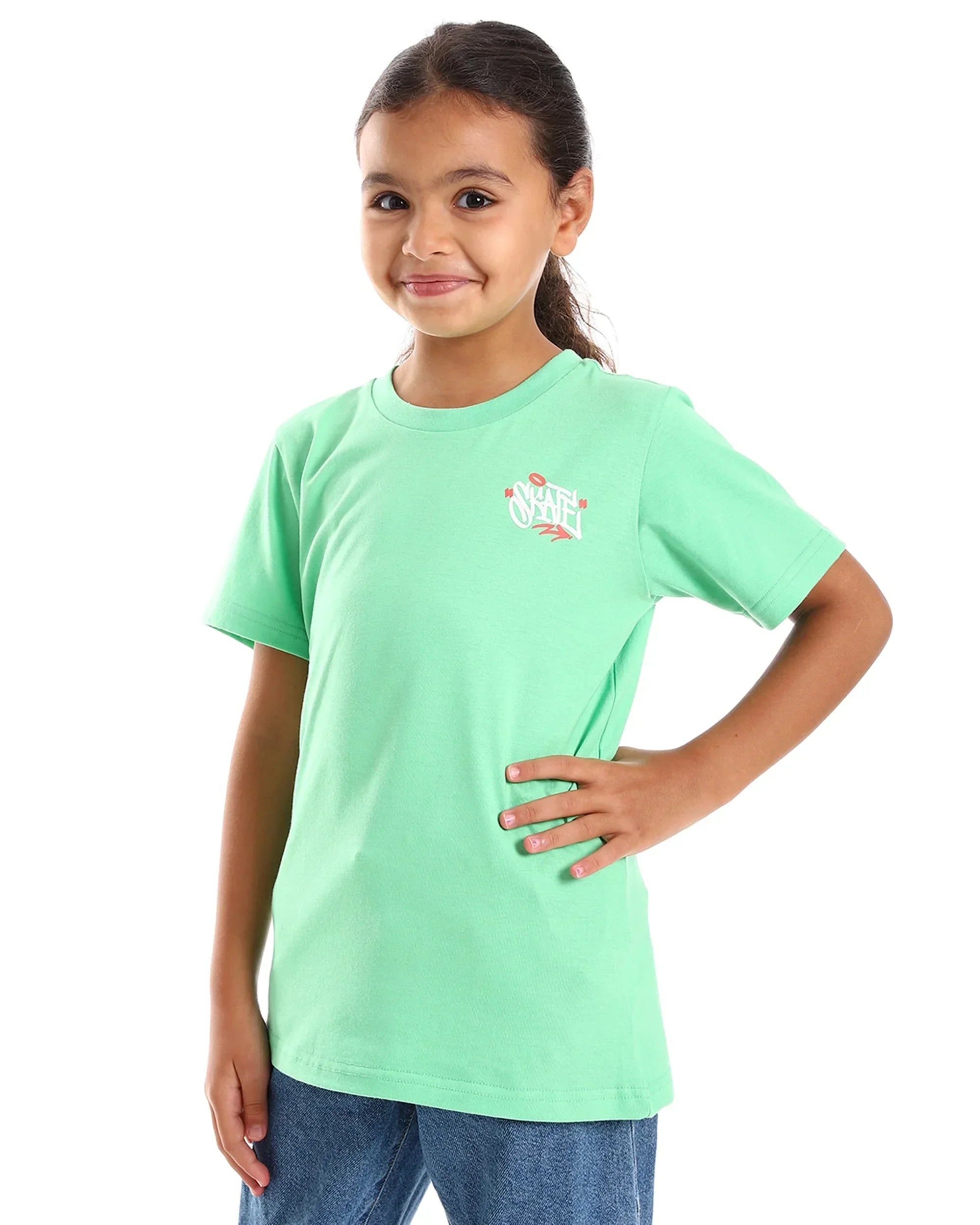 Skate Kids SS T-Shirt - Apple Green - NAS Trends - Babazzaro