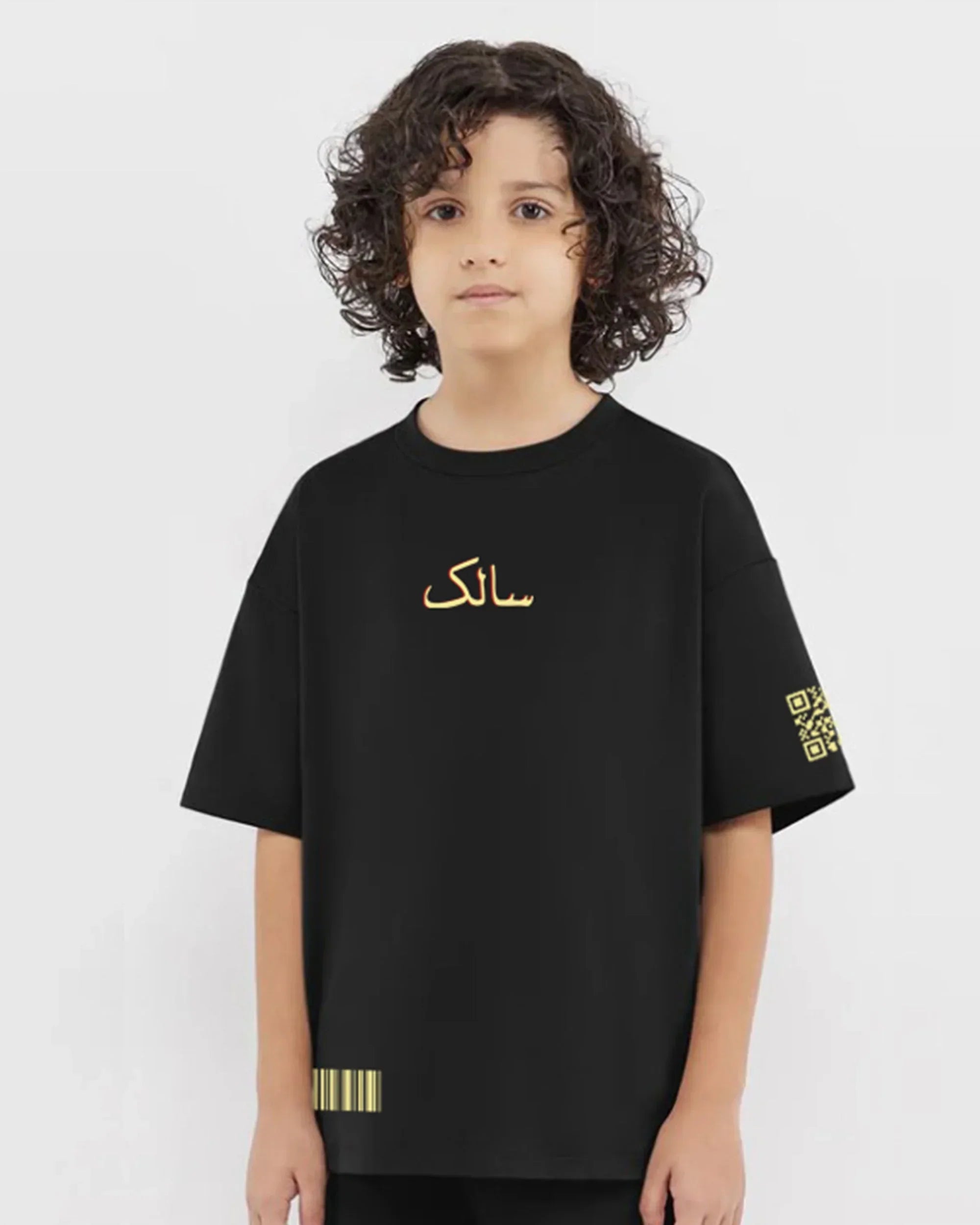 Salek Boys Oversized SS T-Shirt - Black - NAS Trends 1
