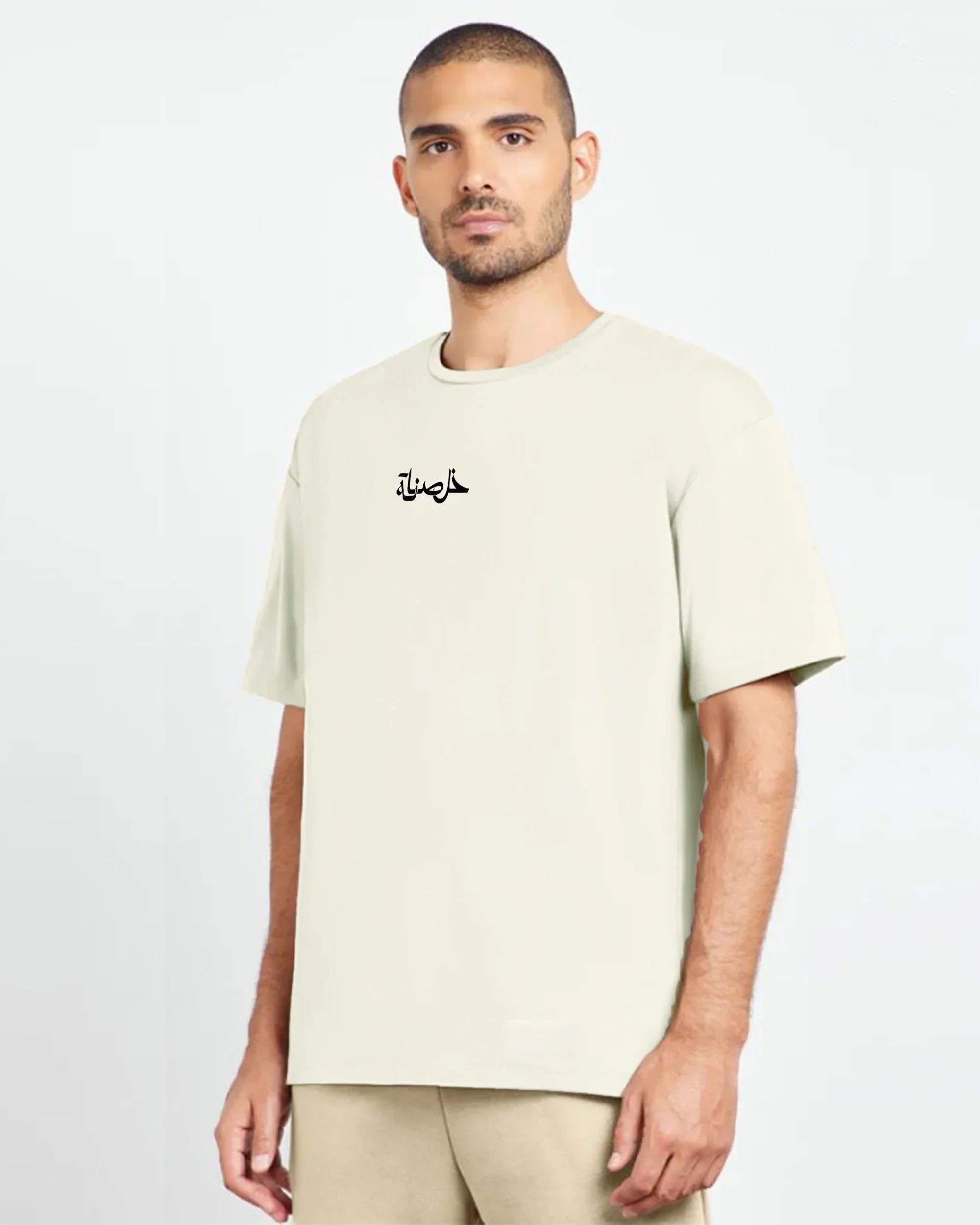 Khalsana Men Oversized SS T-Shirt - Off White - NAS Trends - Babazzaro