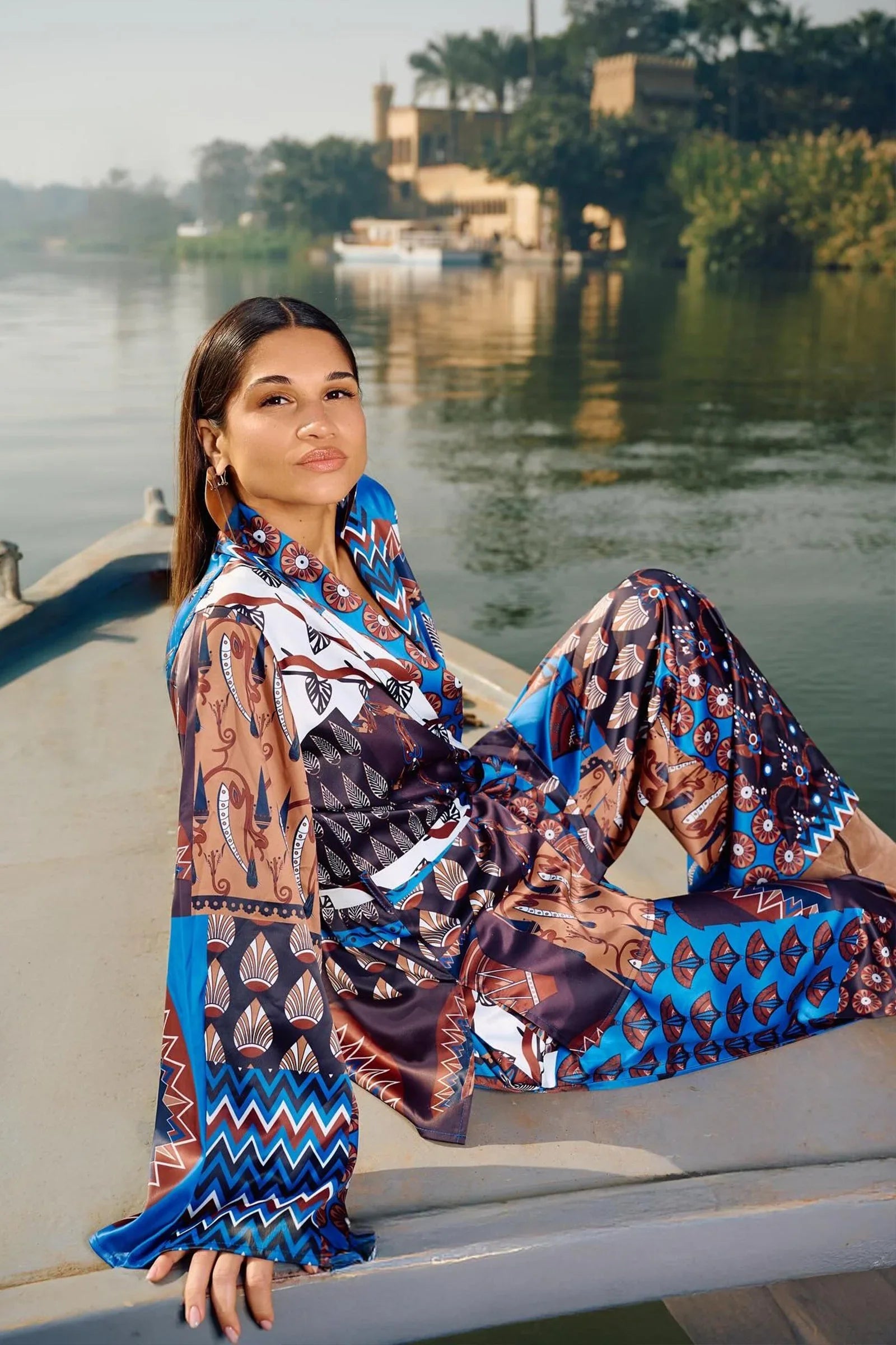 Patchwork Wide-Leg Pants - Carina 1
