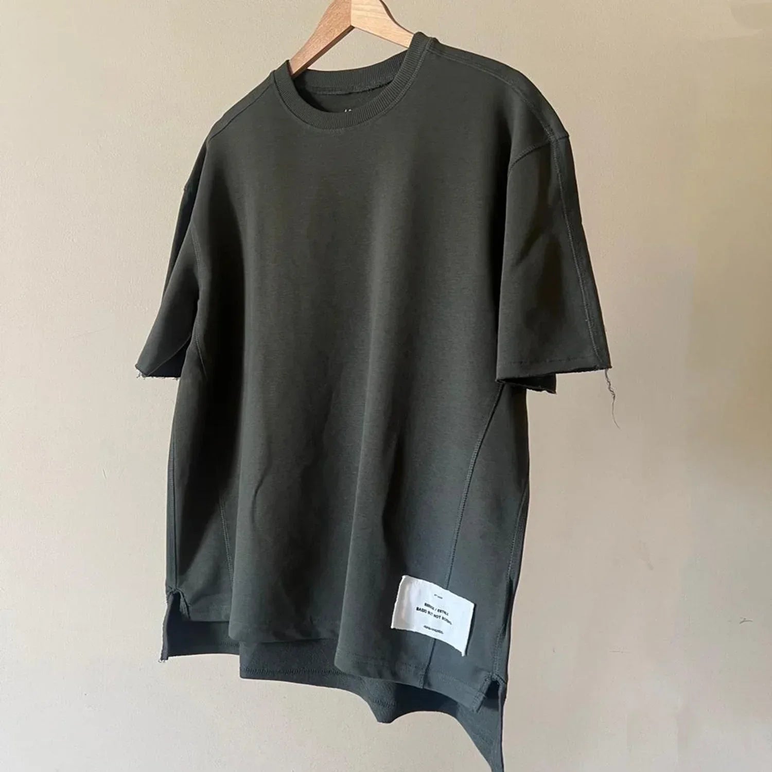 Stitched Basic Unisex Oversized SS T-Shirt - Olive - NAS Trends - Babazzaro