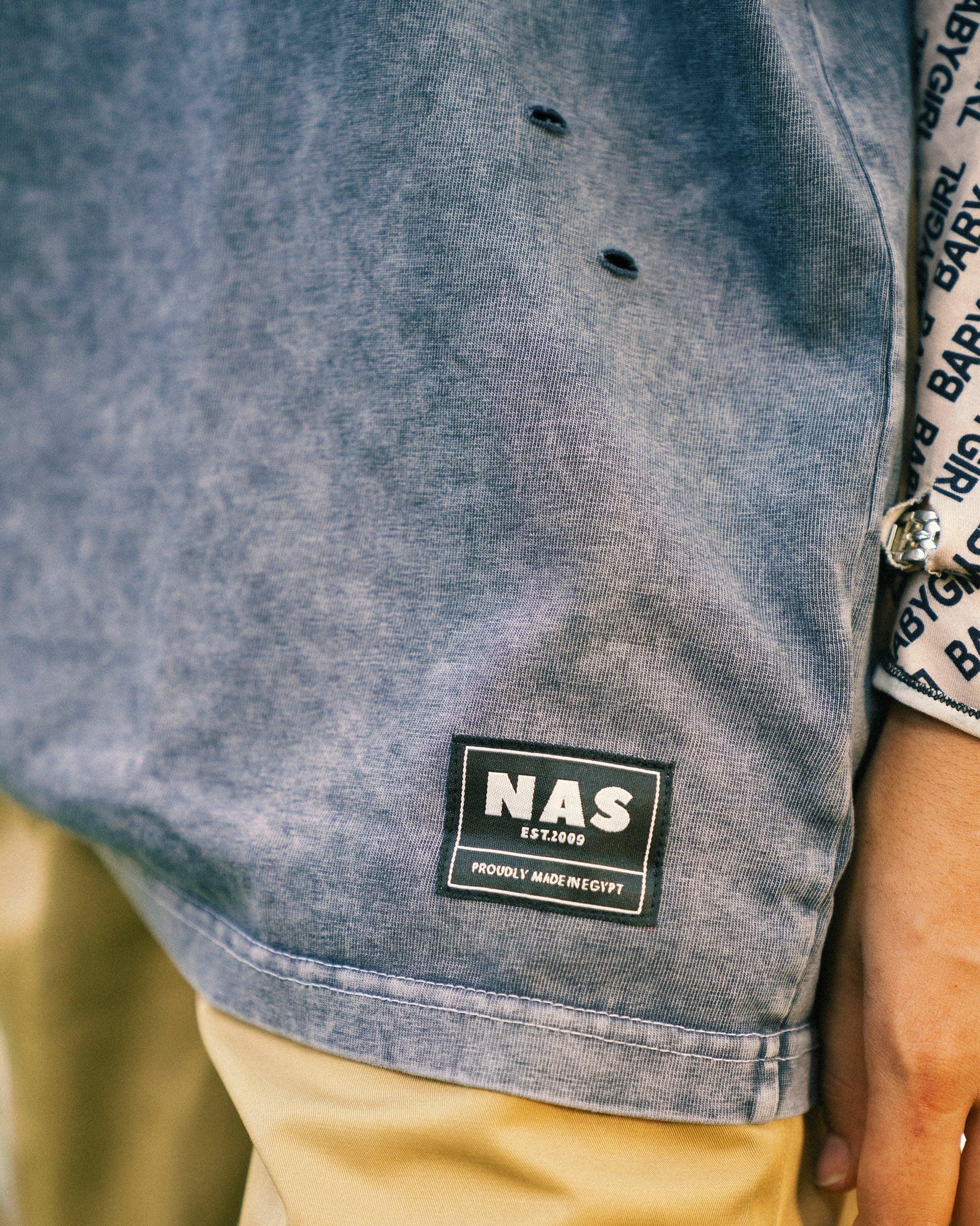 NAS Trends - Stone Washed Basic Unisex Oversized SS T-Shirt - Grey 4