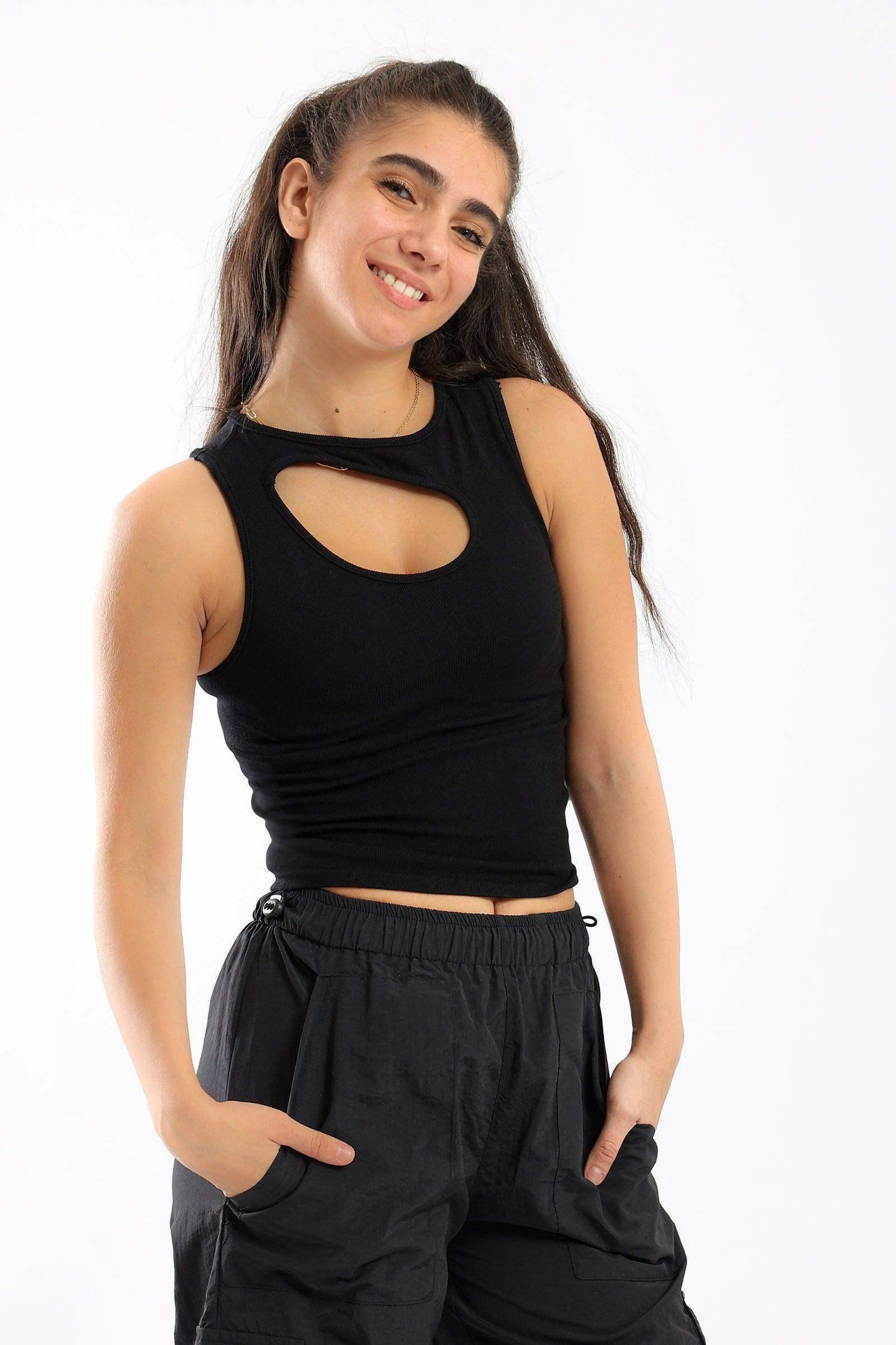 Carina - Ribbed Front Cut Out Top 2