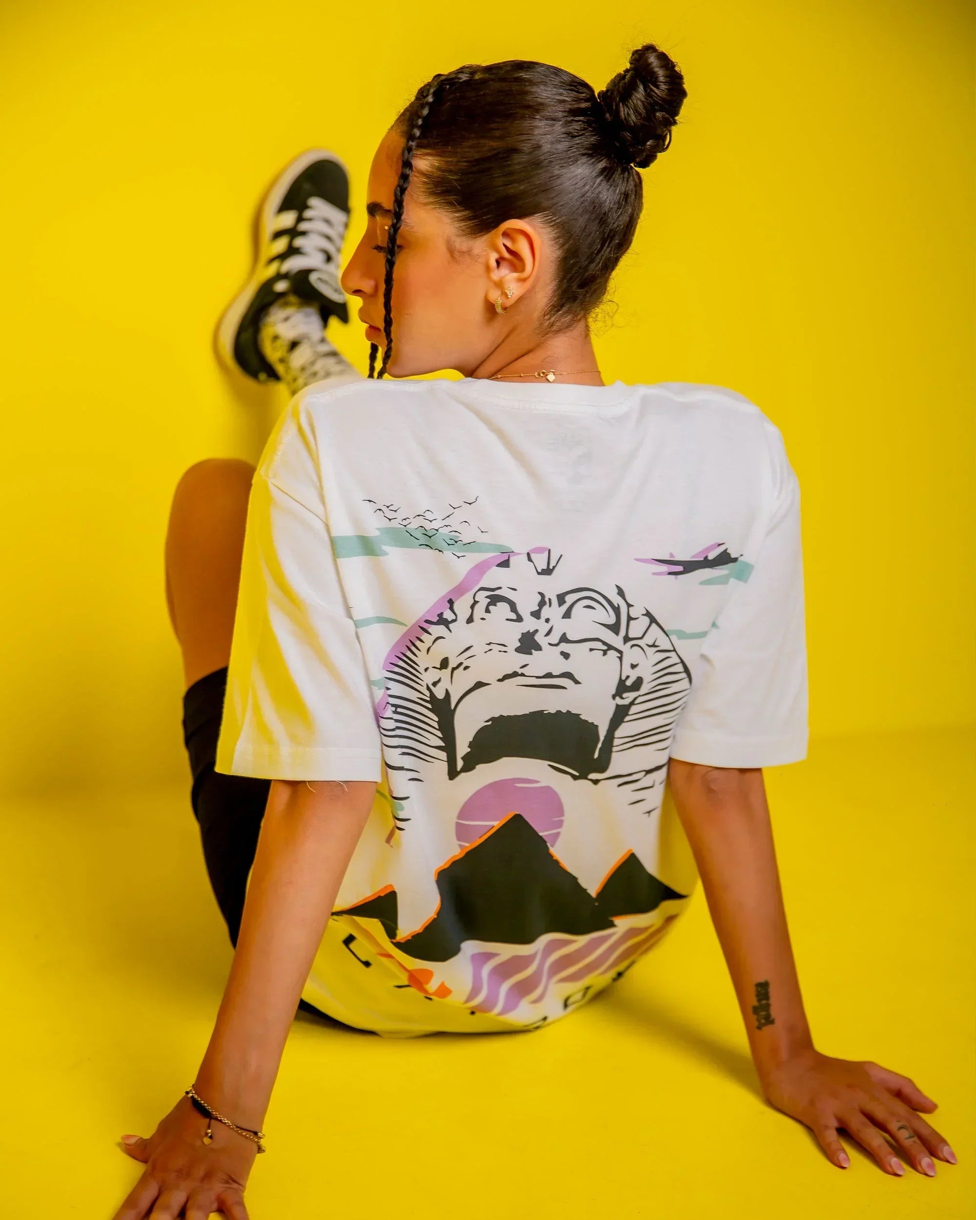 Abo el hol Unisex Oversized SS T-Shirt - Off White - NAS Trends - Babazzaro