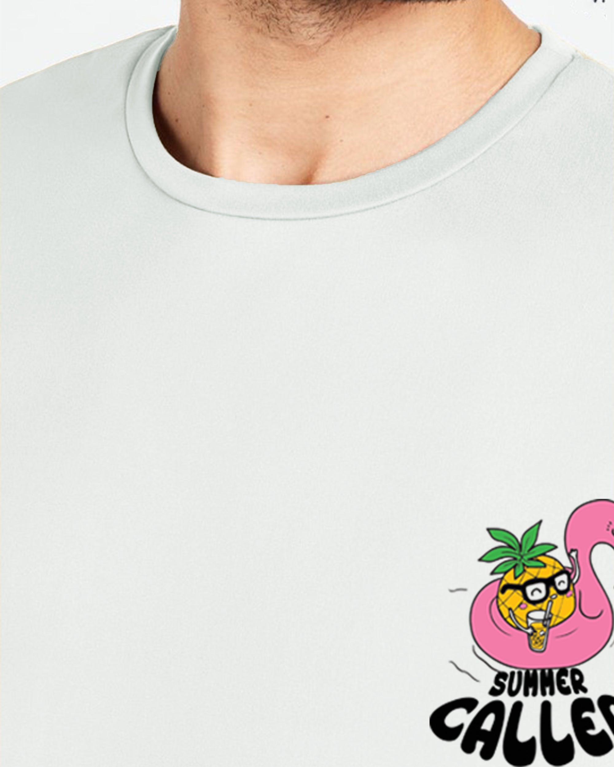 Happy News Men Oversized SS T-Shirt - Off White - NAS Trends