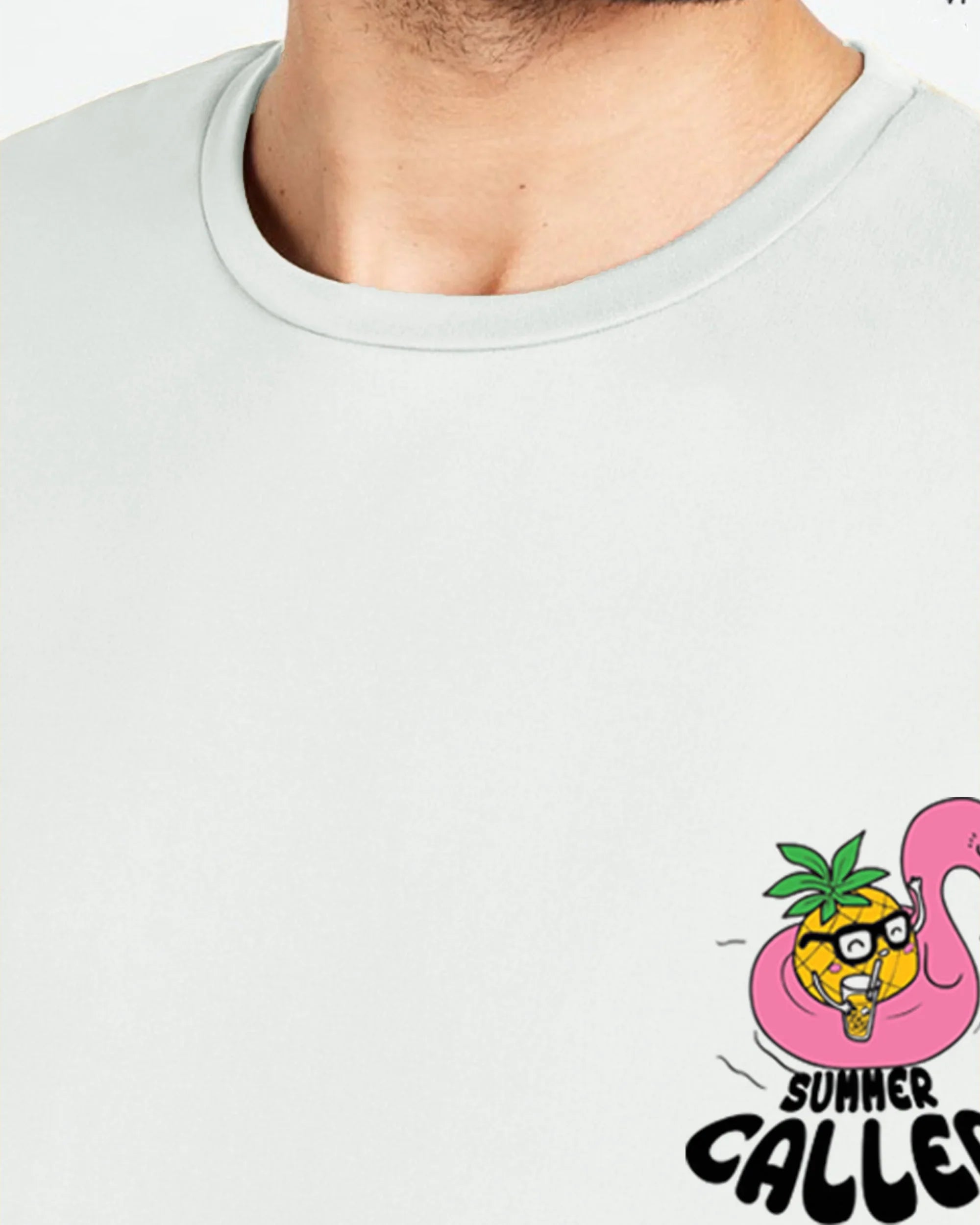 Happy News Men Oversized SS T-Shirt - Off White - NAS Trends 2