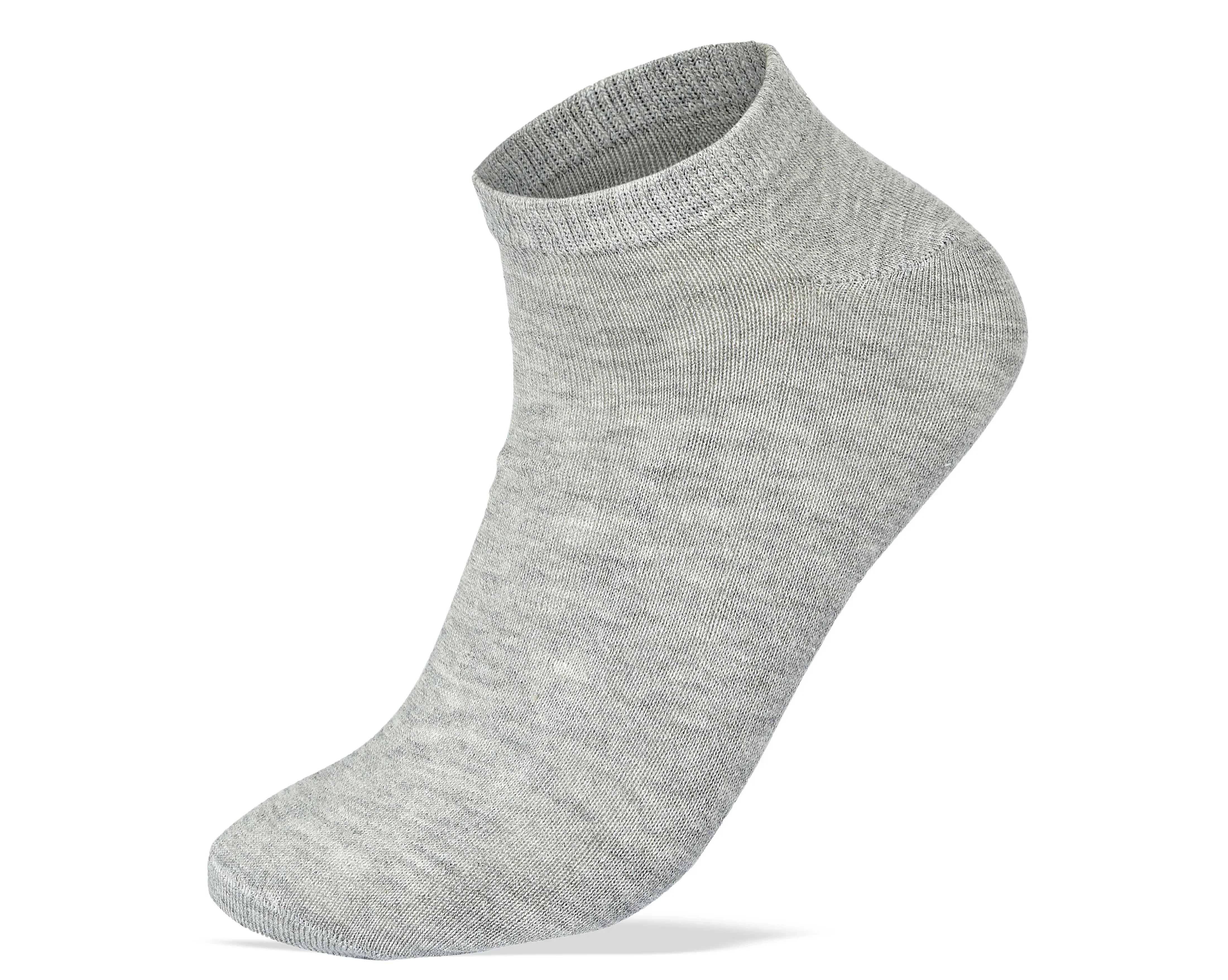 Sam Socks - Men Set Of 3 Ankle Plain Socks White-L.Gry-D.Gry 4