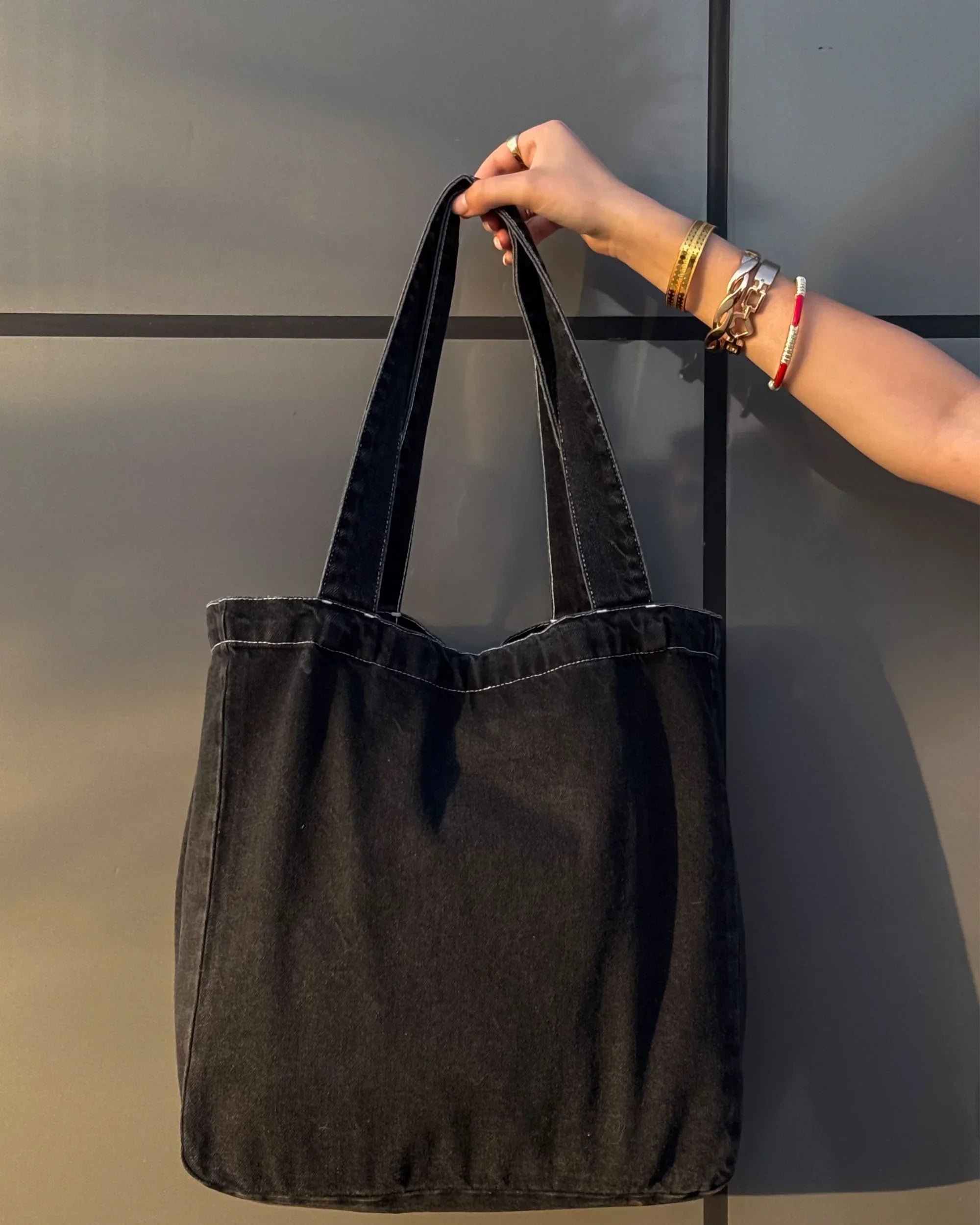 Jeans Tote Bag - Black - NAS Trends 1
