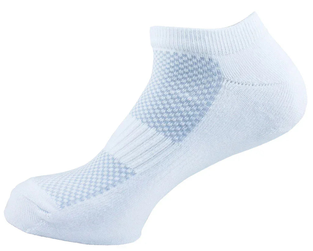 Men Set Of 3 Half Terry Ankle Socks Nets ( Black-White-Blue ) - Sam Socks - Babazzaro