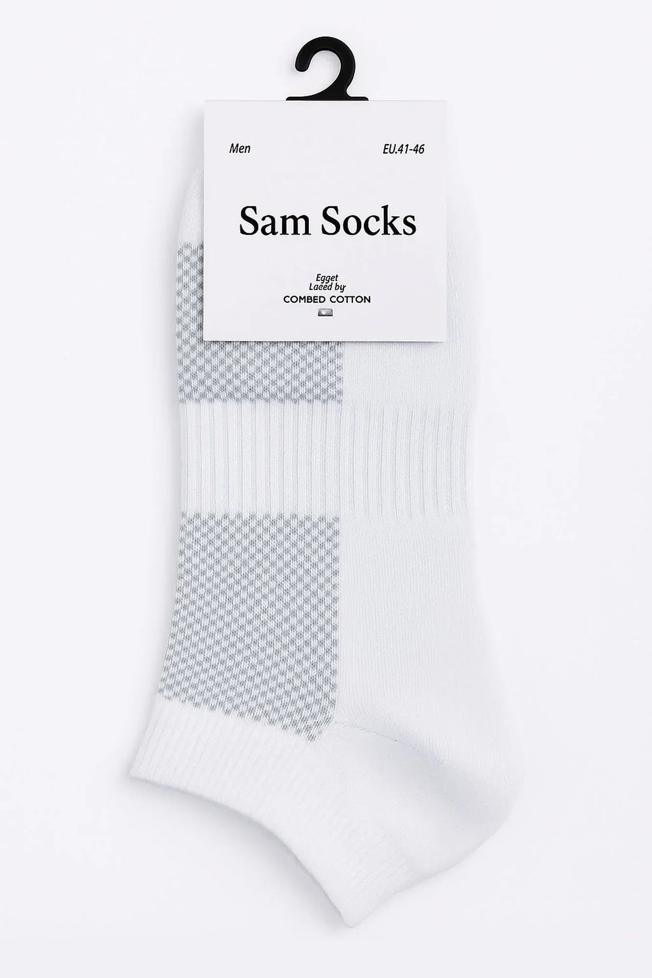 Men Set Of 3 Half Terry Ankle Socks Nets White - Sam Socks - Babazzaro