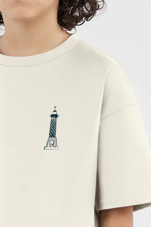 Abo El Hol Boys Oversized SS T-Shirt - Off White - NAS Trends
