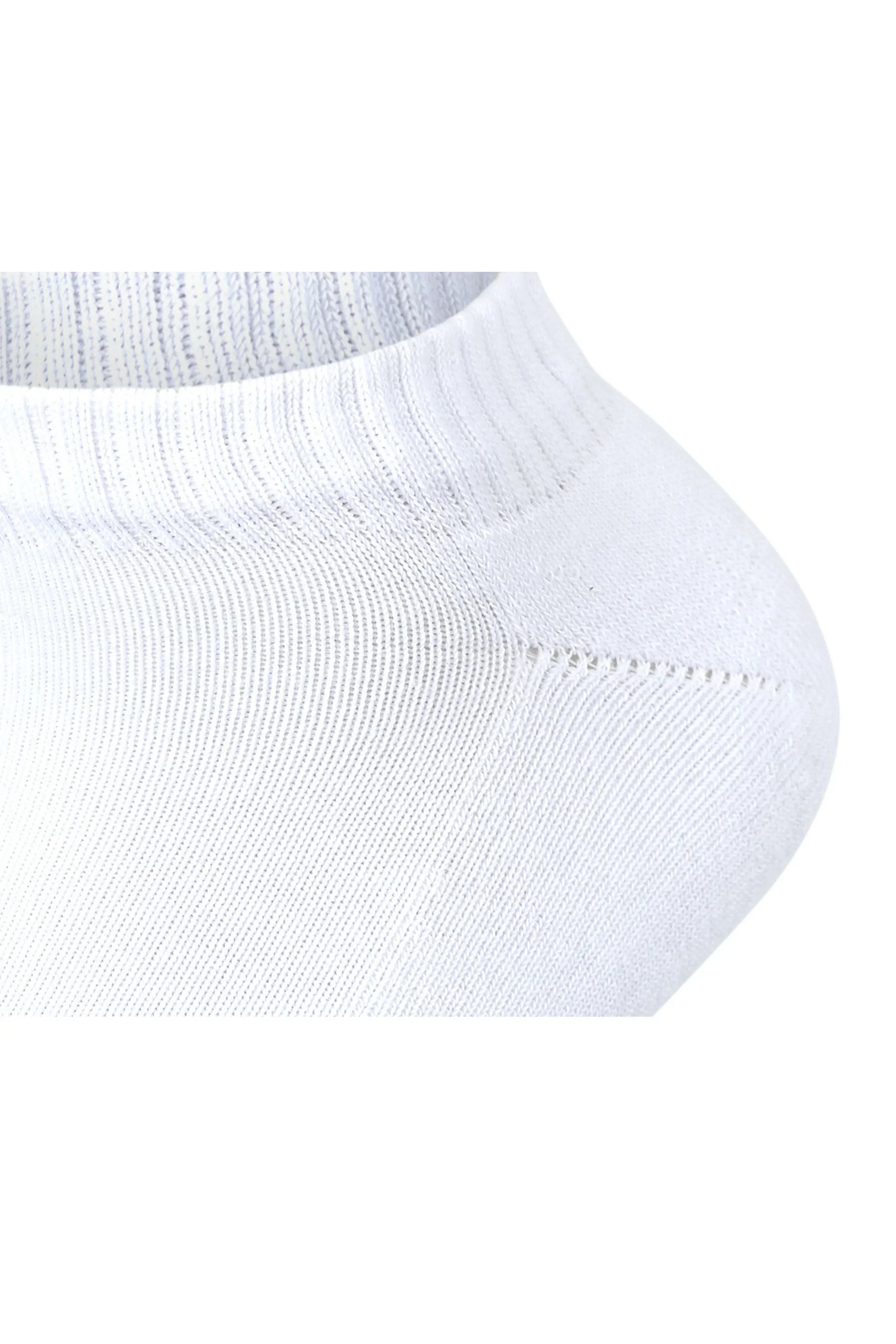 Women Set Of 3 Half Terry Ankle Socks Plain White - Sam Socks - Babazzaro