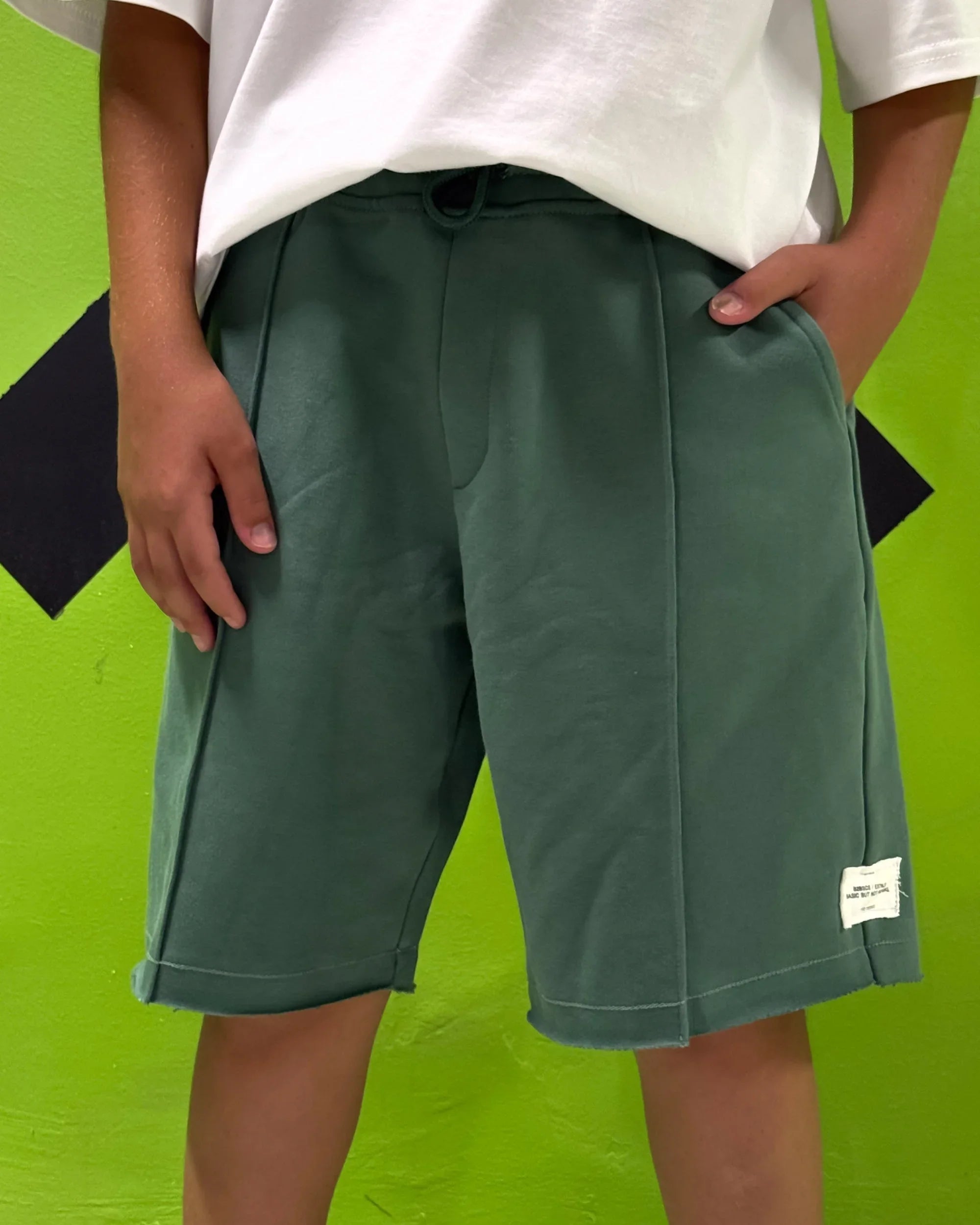 NAS Trends - Not Boring Kids Short - Olive 1