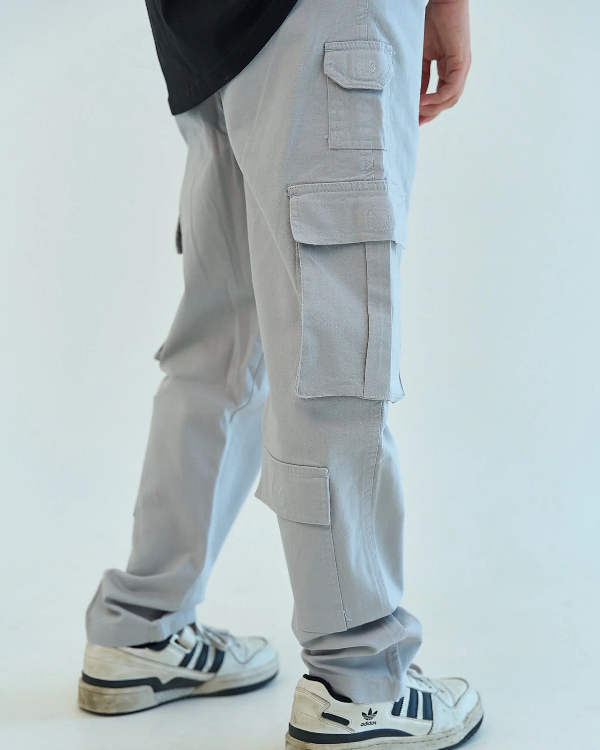 NAS Trends - Basic Unisex Cargo Pants - Grey 1