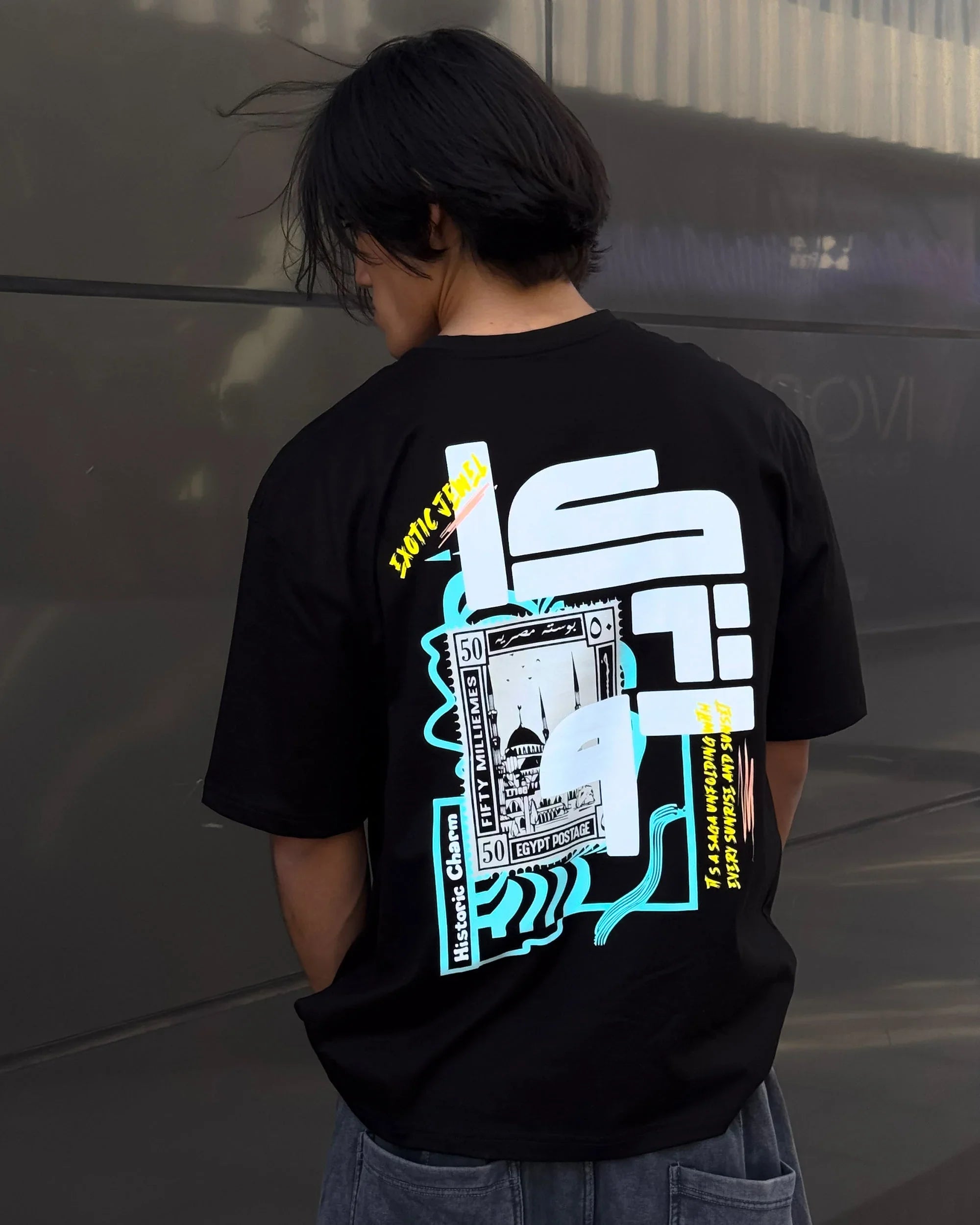 NAS Trends - Cairo Unisex Oversized SS T-Shirt - Black 2