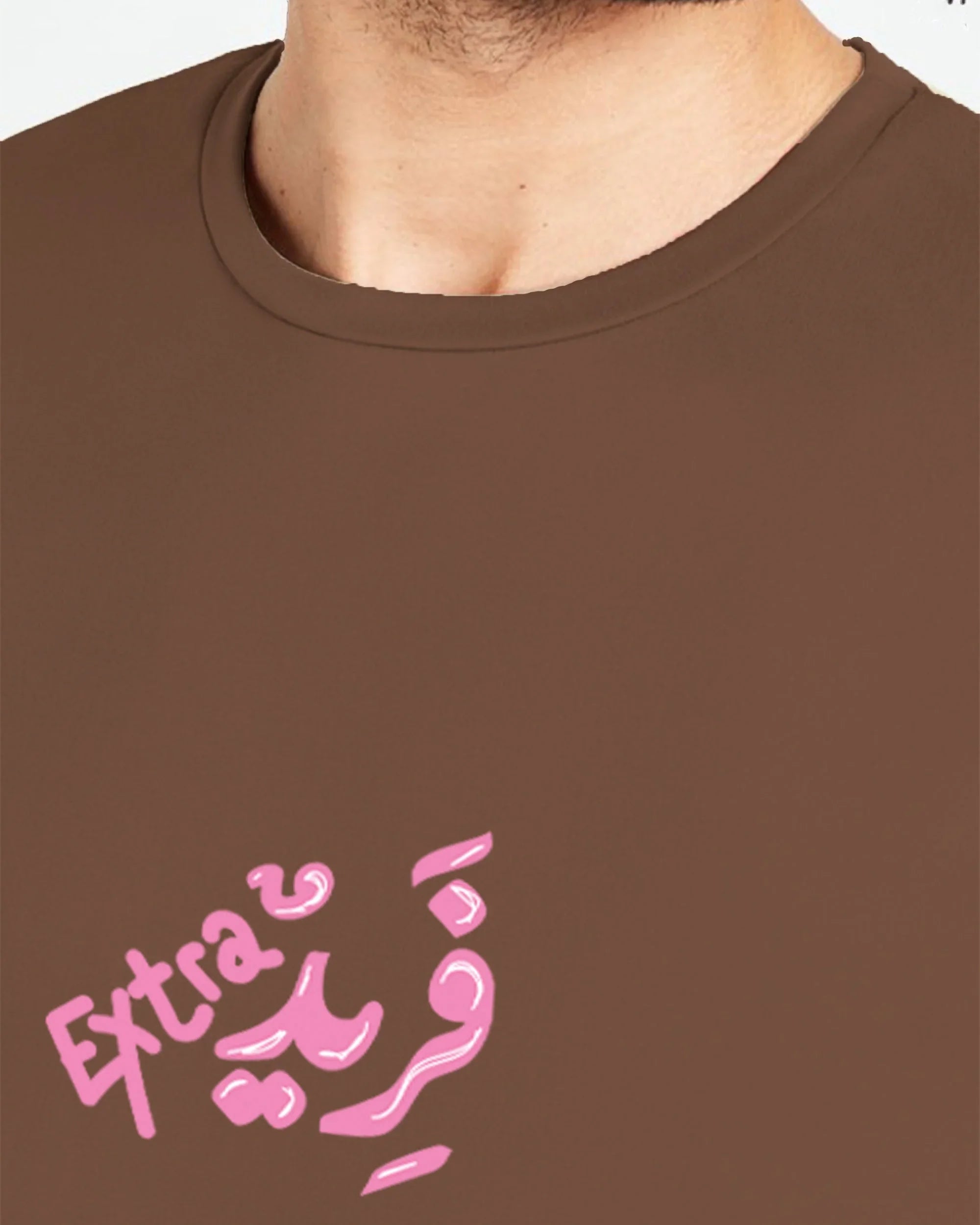 Extra fared Men Oversized SS T-Shirt - Brown - NAS Trends 4