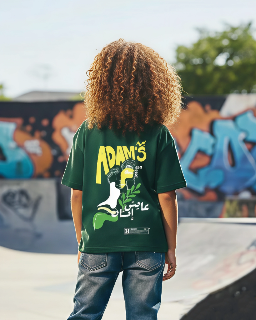 Adams Girls Oversized SS T-Shirt - Green - NAS Trends