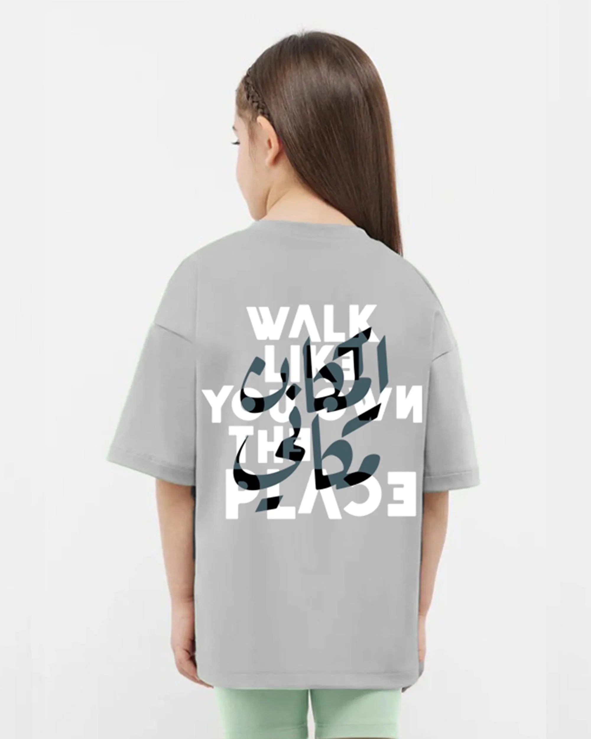 Be Boss Girls Oversized SS T-Shirt - Grey - NAS Trends 4
