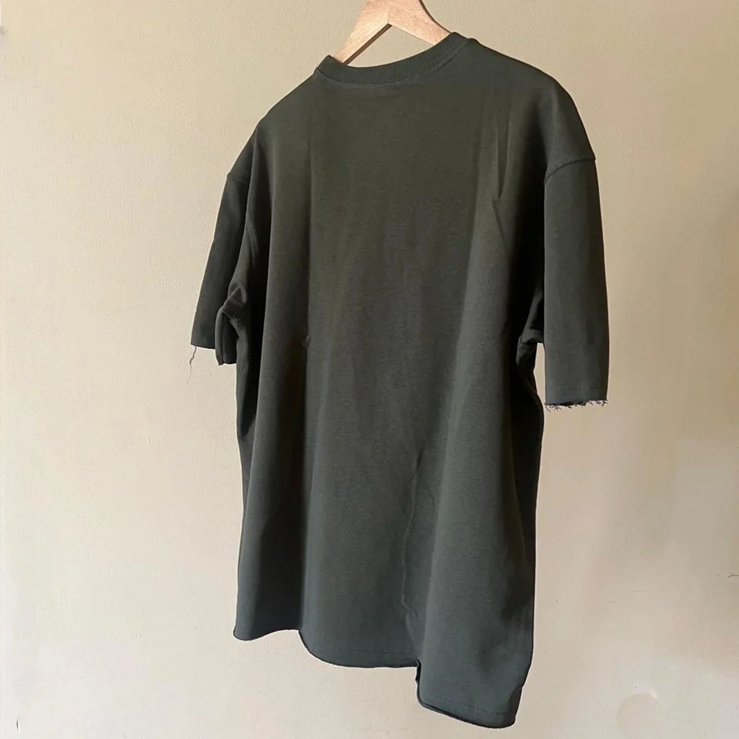 Stitched Basic Unisex Oversized SS T-Shirt - Olive - NAS Trends - Babazzaro