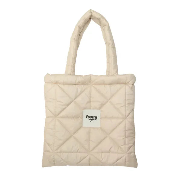 Covery - Begie Puffy Tote Bag 1