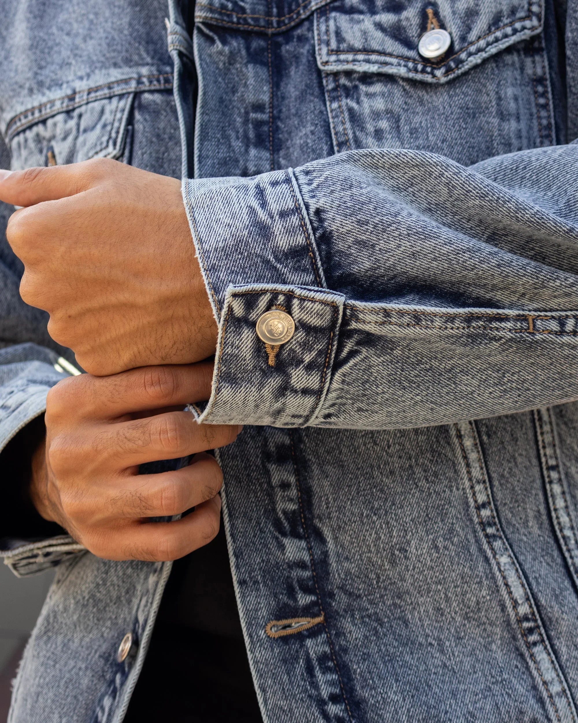 Men Denim Jacket - Light Blue - NAS Trends 4