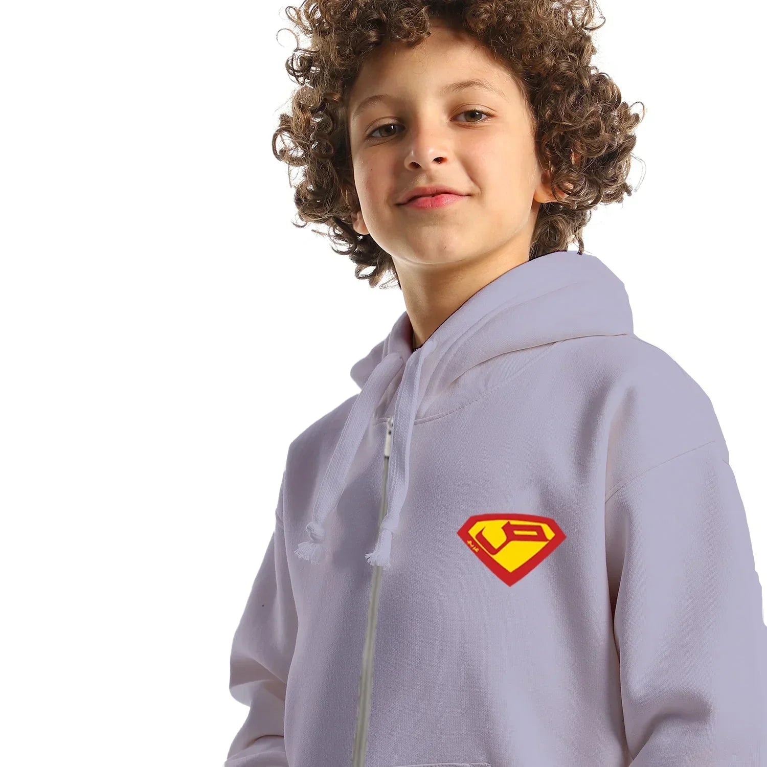 Super Kids Oversized Zip-up Hoodie-Lila - NAS Trends - Babazzaro