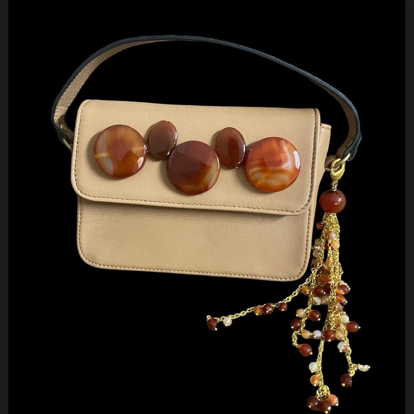 the Concept Store - Classic Mermaid Bag - Natural Leather with Semi-precious Stones 1