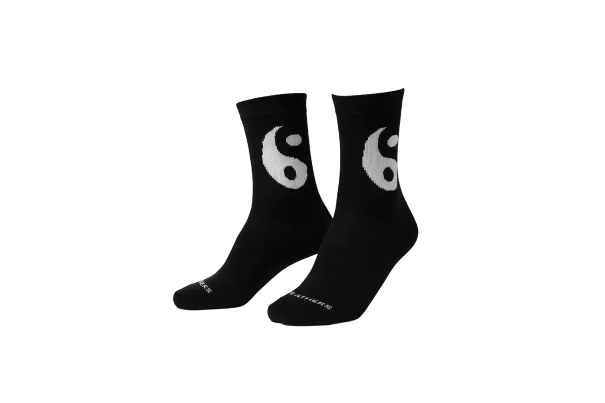 3 Feathers Balance Design Cotton High Ankle Socks Free Size Fits 38 - 44 for Unisex 1