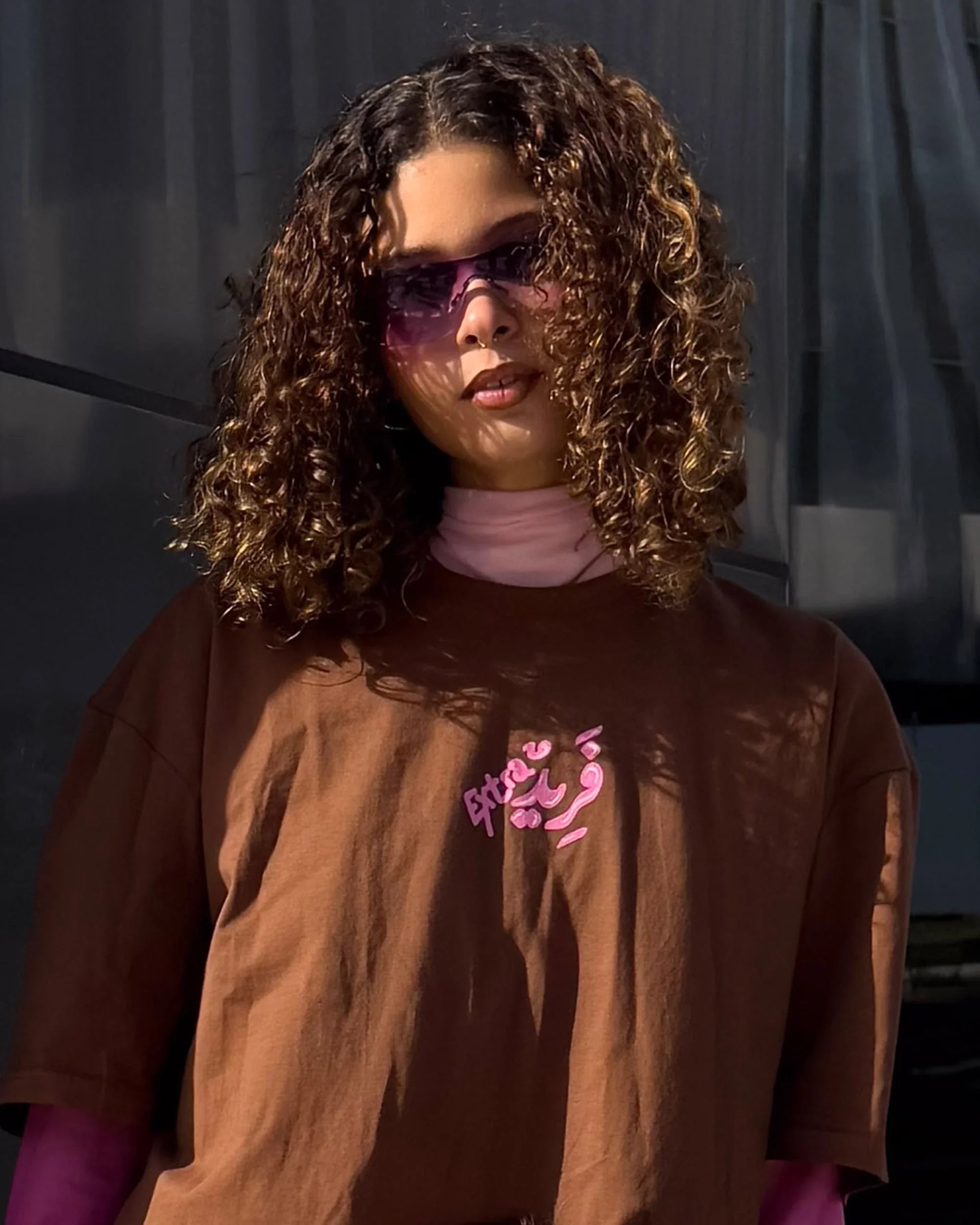 NAS Trends - Extra fared Women Oversized SS T-Shirt - Brown 2