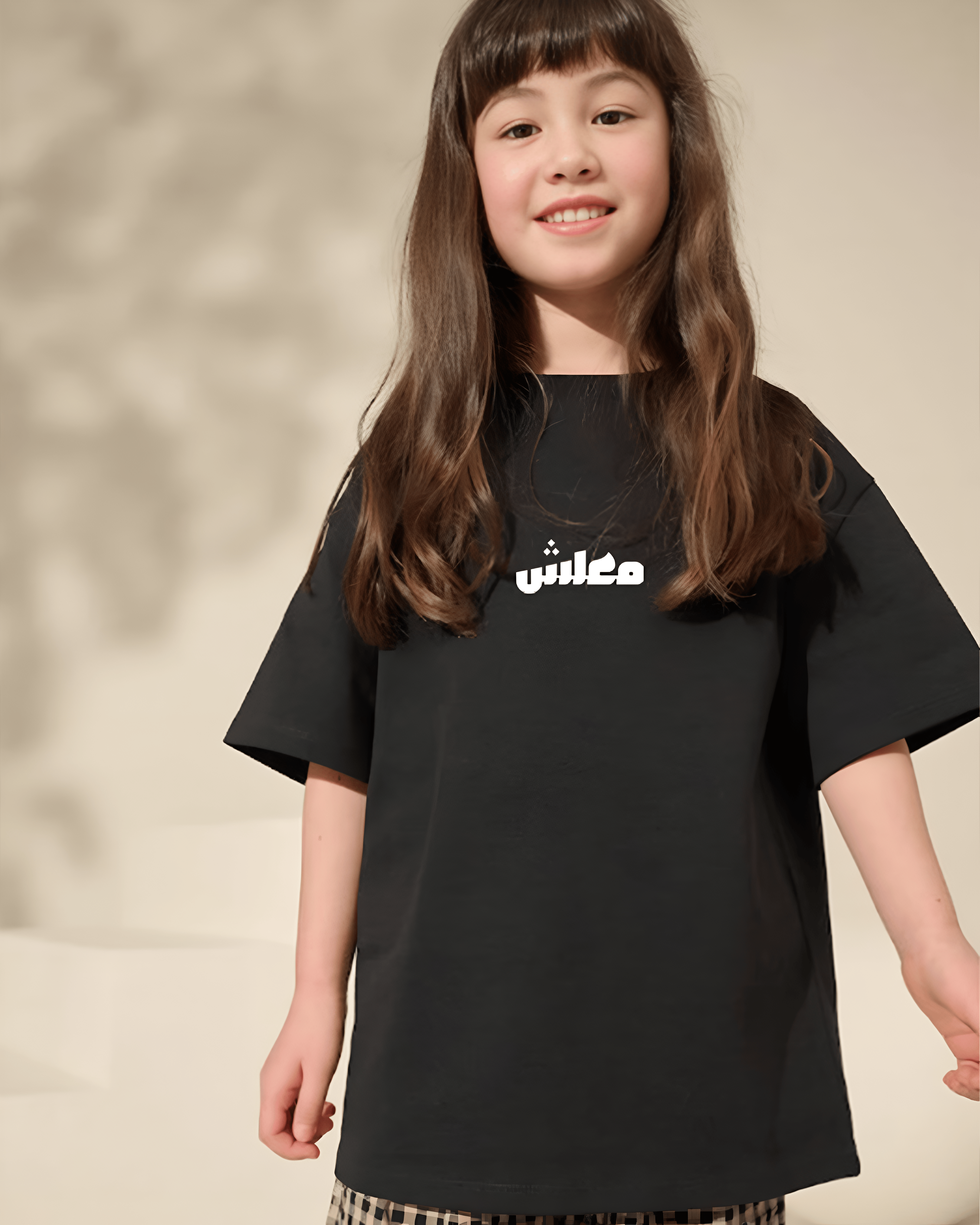 Ma3lesh Girls Oversized SS T-Shirt - Black - NAS Trends