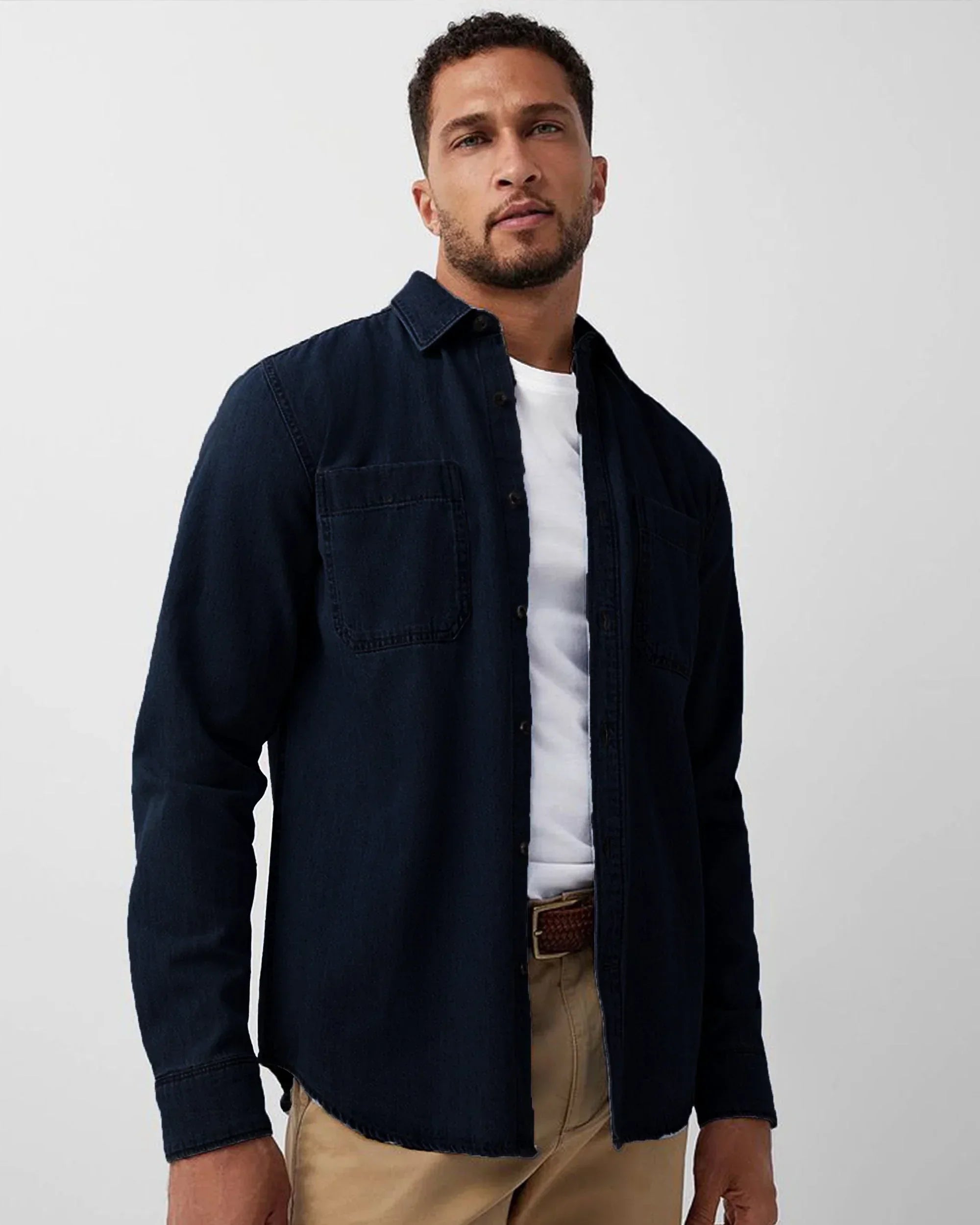 Unisex Jeans Shirts - Dark Blue - NAS Trends - Babazzaro