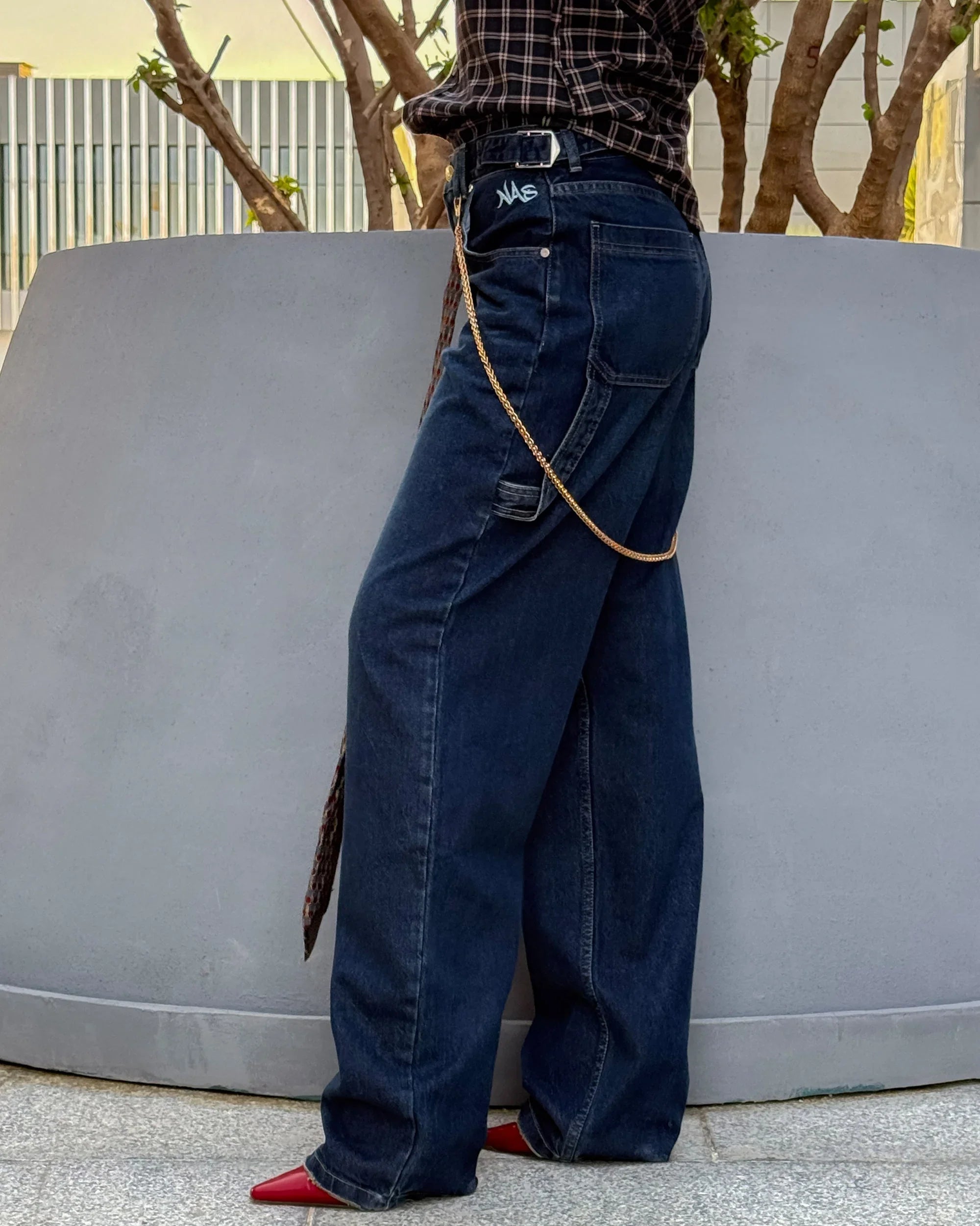 NAS Trends - Women Baggy Pant - Dark Blue 3