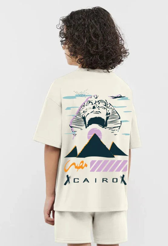 Abo El Hol Boys Oversized SS T-Shirt - Off White - NAS Trends 3