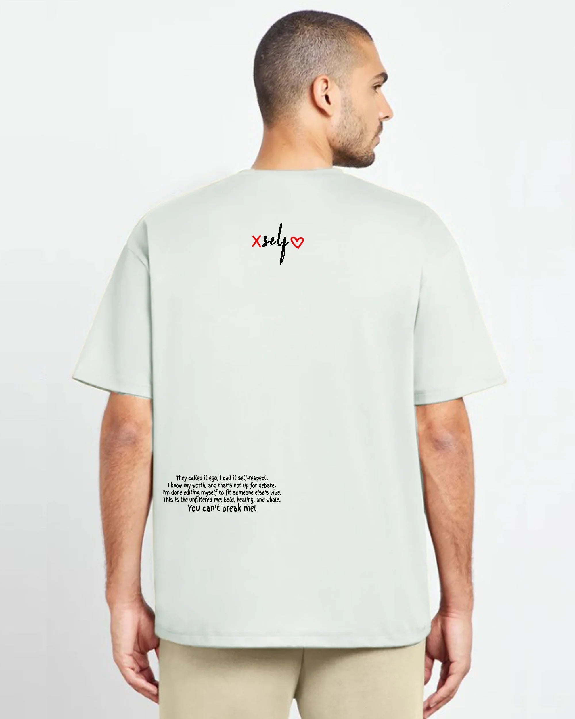 Self Love Men Oversized SS T-Shirt - Off White - NAS Trends 3
