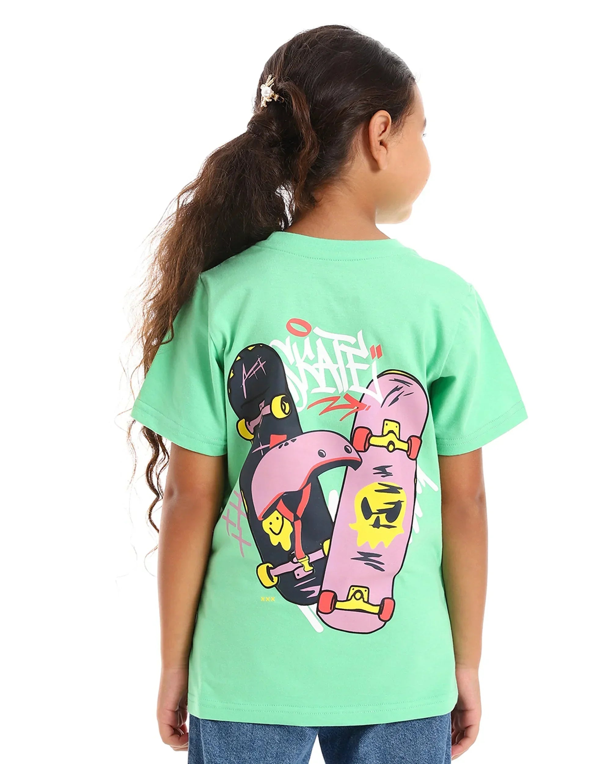 Skate Kids SS T-Shirt - Apple Green - NAS Trends - Babazzaro