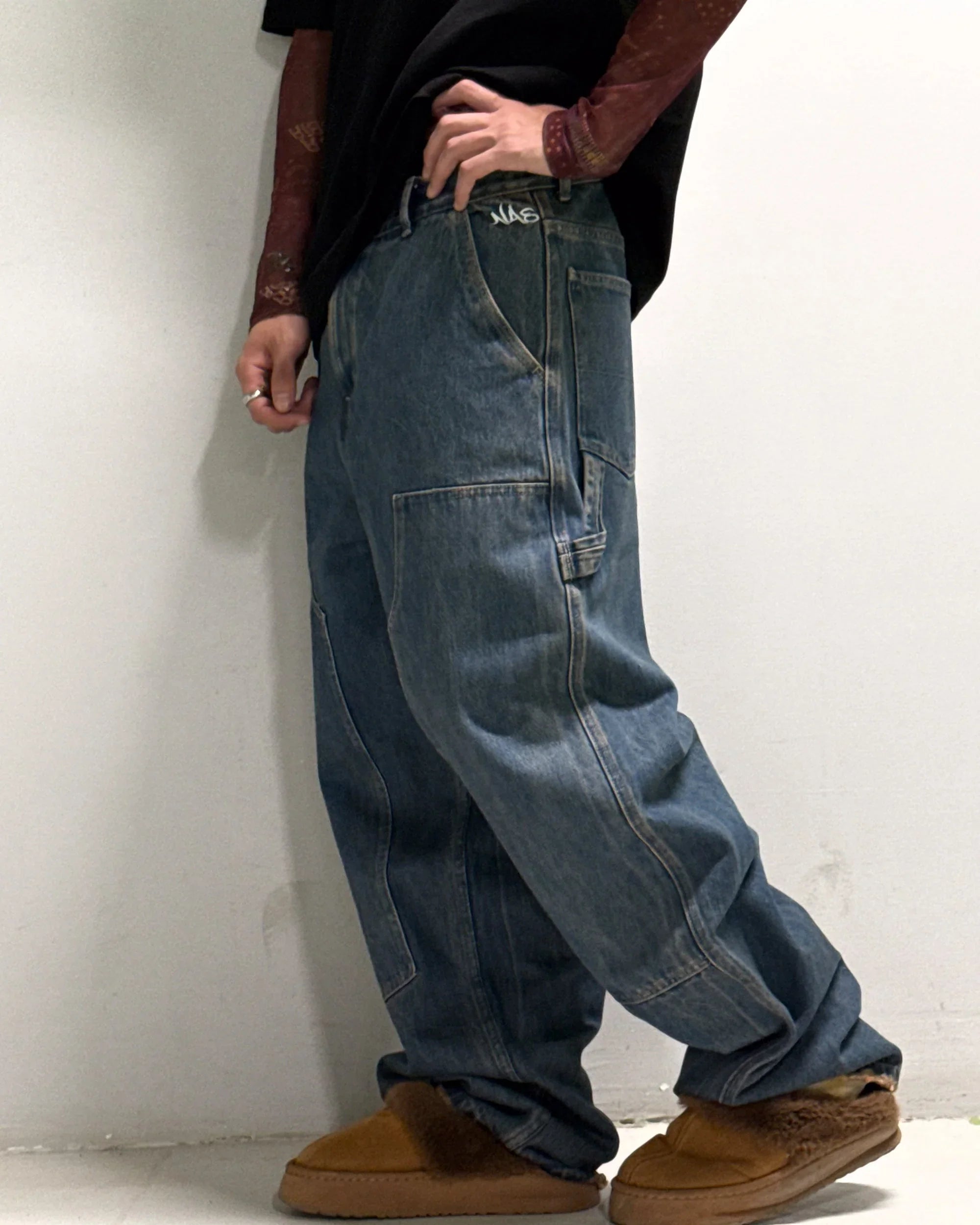 NAS Trends - Carpenter Denim Pant - Dirty Grey 3