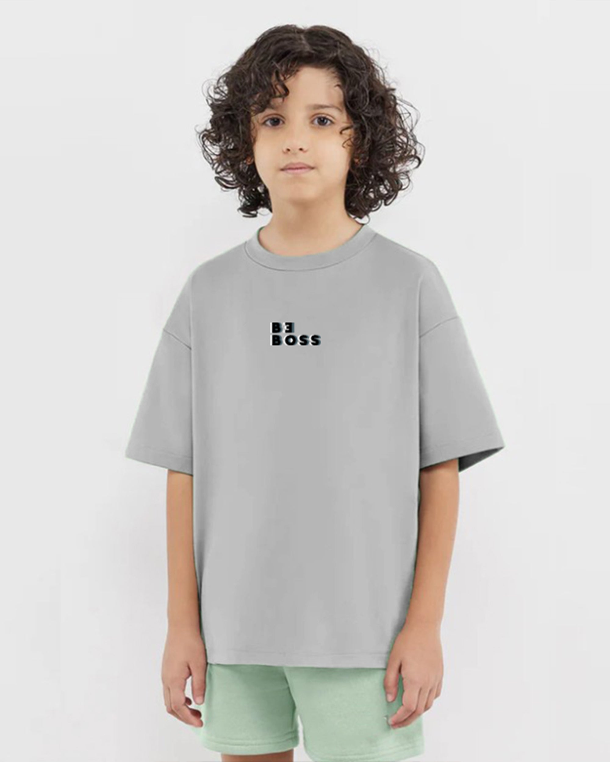 Be Boss Boys Oversized SS T-Shirt - Grey - NAS Trends