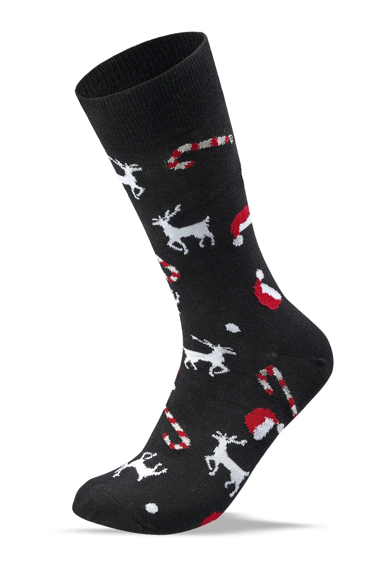 Women Set Of 3 Christmas Gift Pattern Socks Multicolour - Sam Socks - Babazzaro