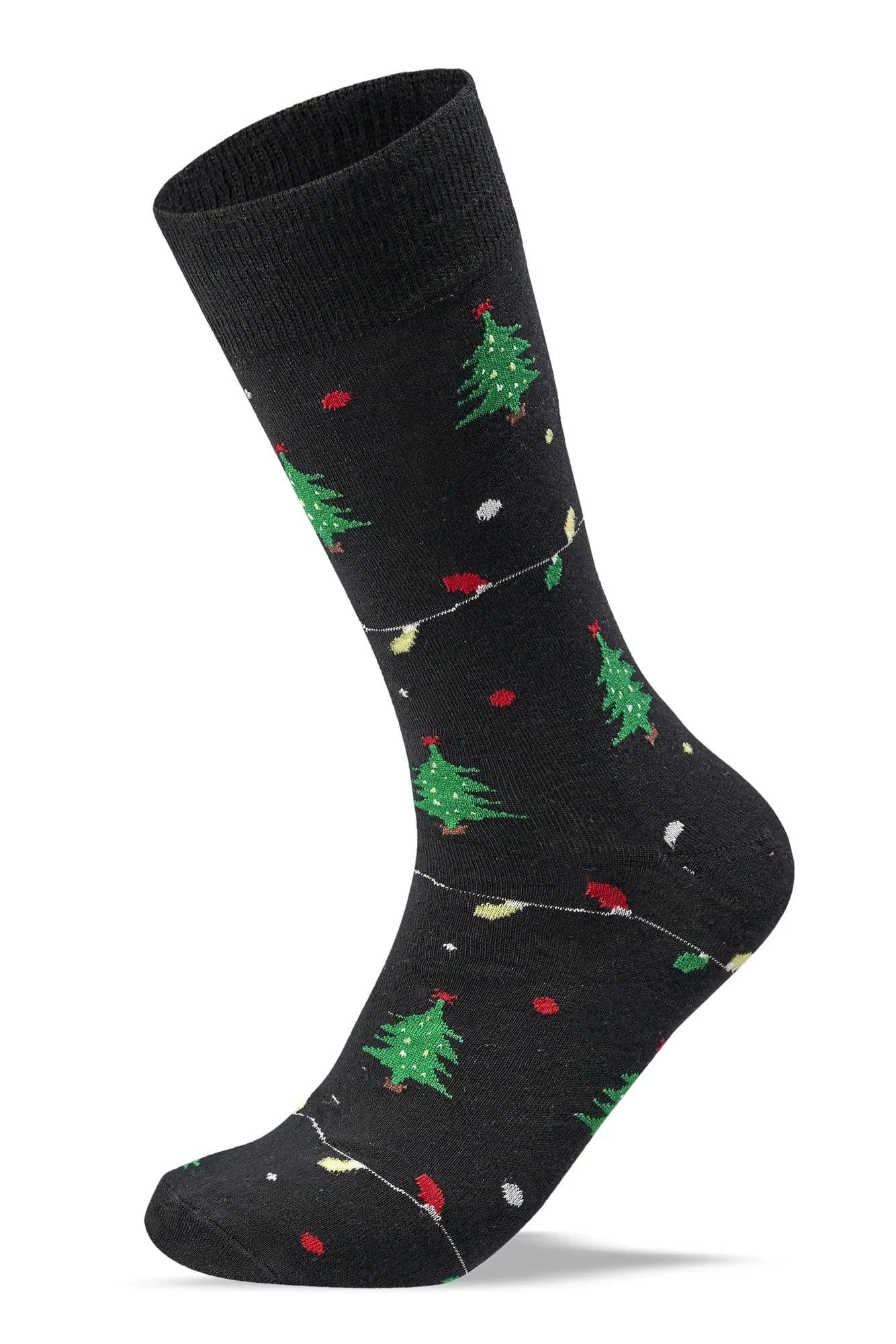 Men Set Of 3 Christmas Long Socks Gift Pattern 3 Multi Color - Sam Socks - Babazzaro