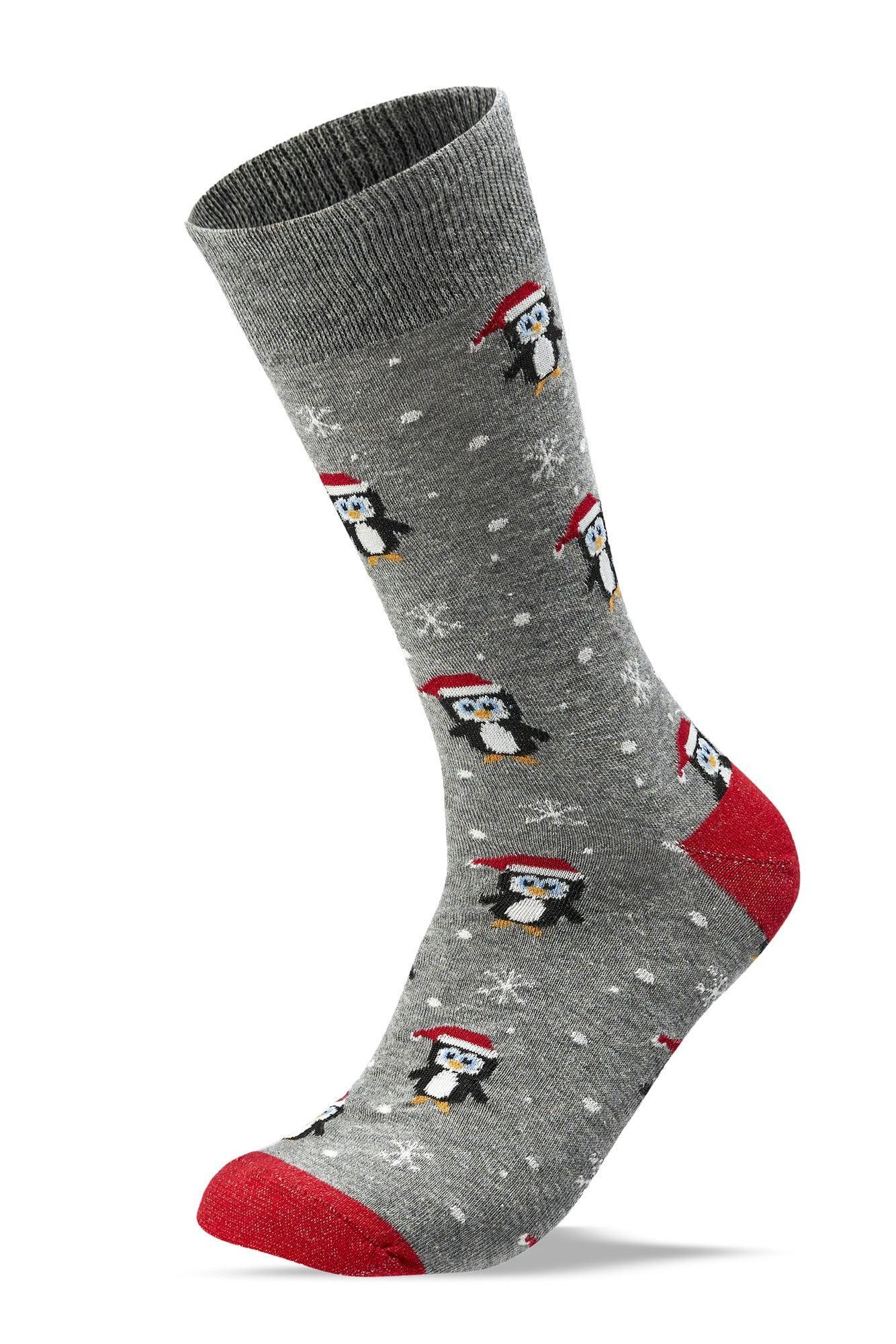 Men Set Of 3 Long Christmas Gift Patterns Socks Multi Color - Sam Socks - Babazzaro